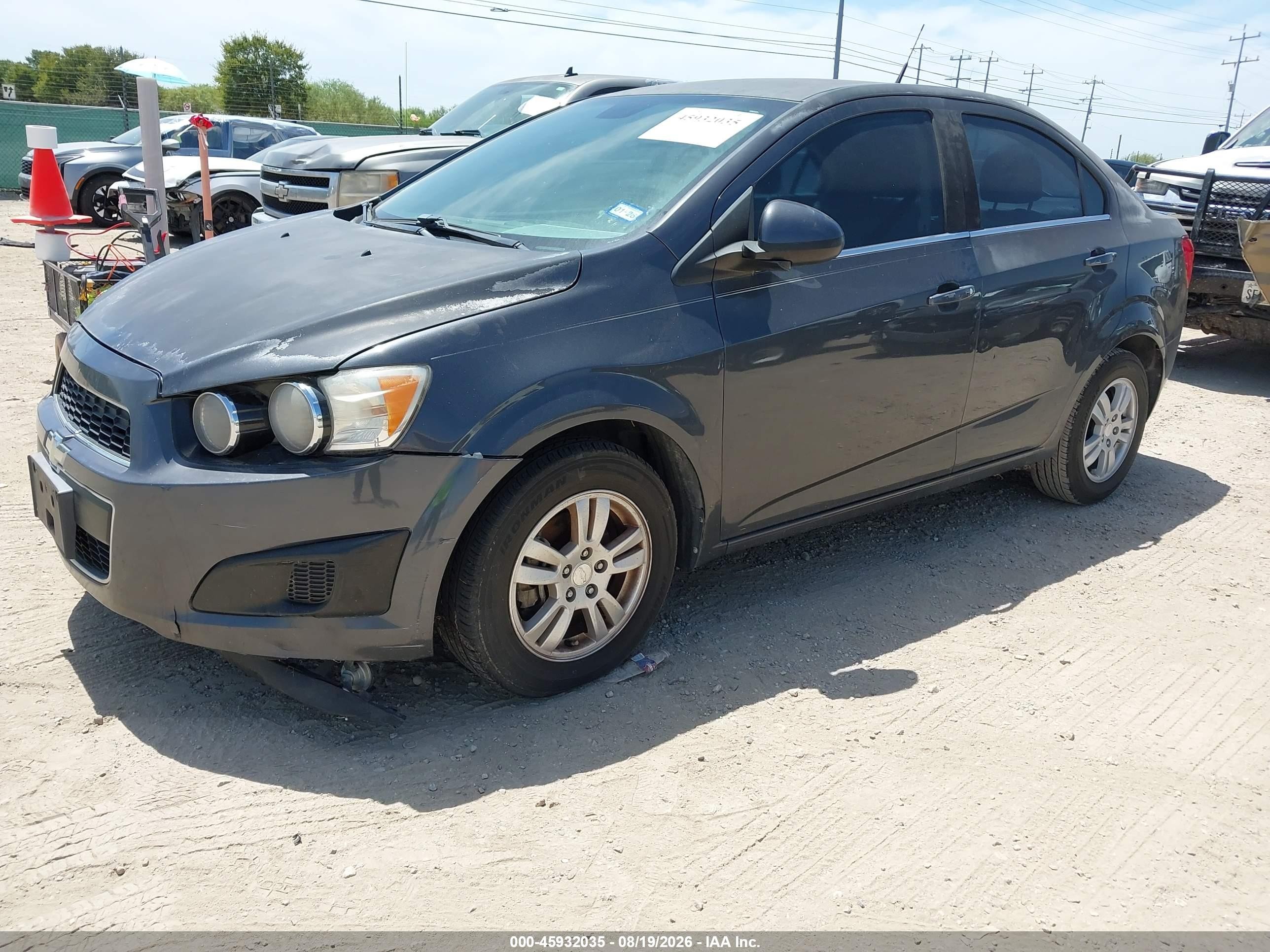 2013 Chevrolet Sonic Lt Auto Gray vin: 1G1JC5SB4D4196605