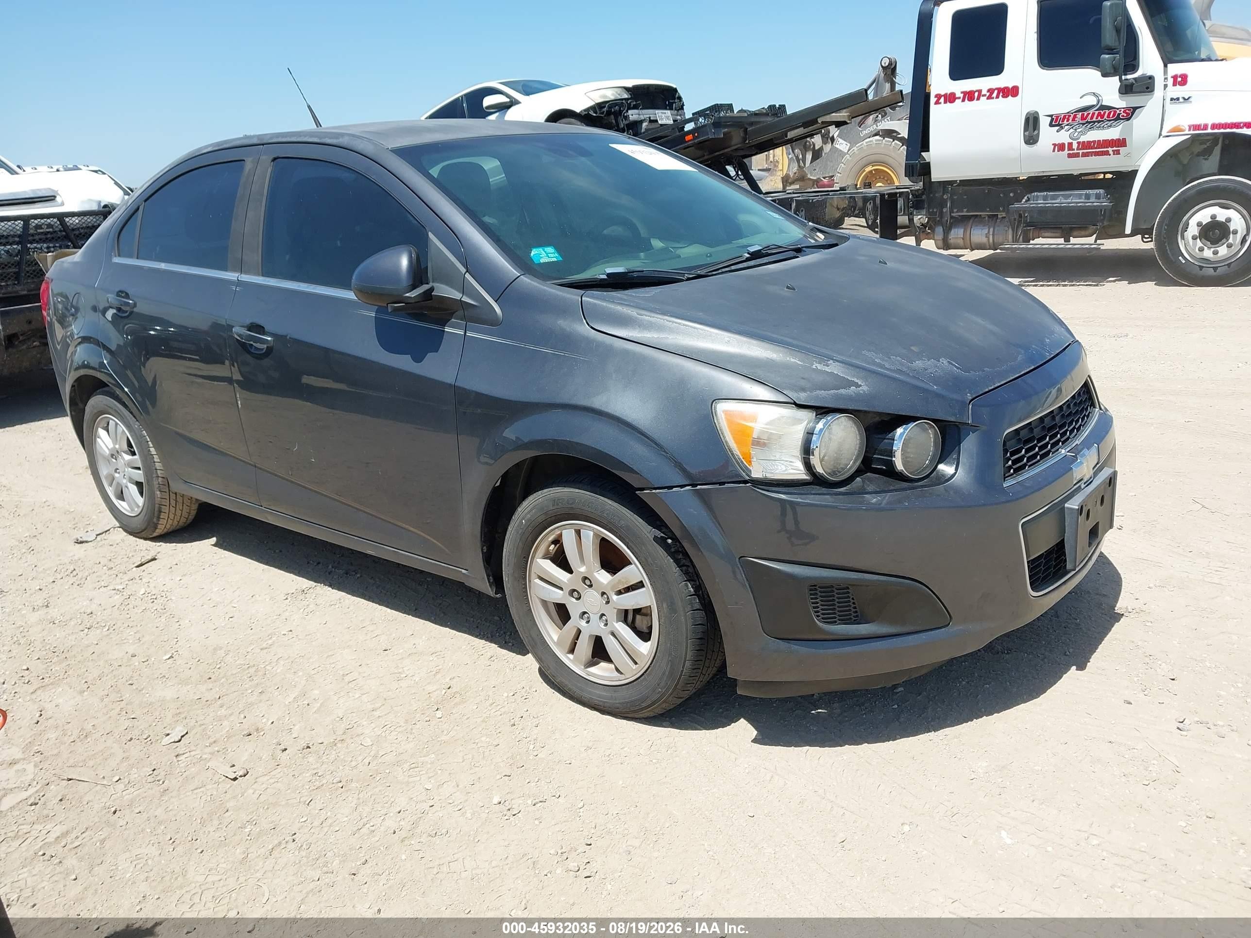 2013 Chevrolet Sonic Lt Auto Gray vin: 1G1JC5SB4D4196605