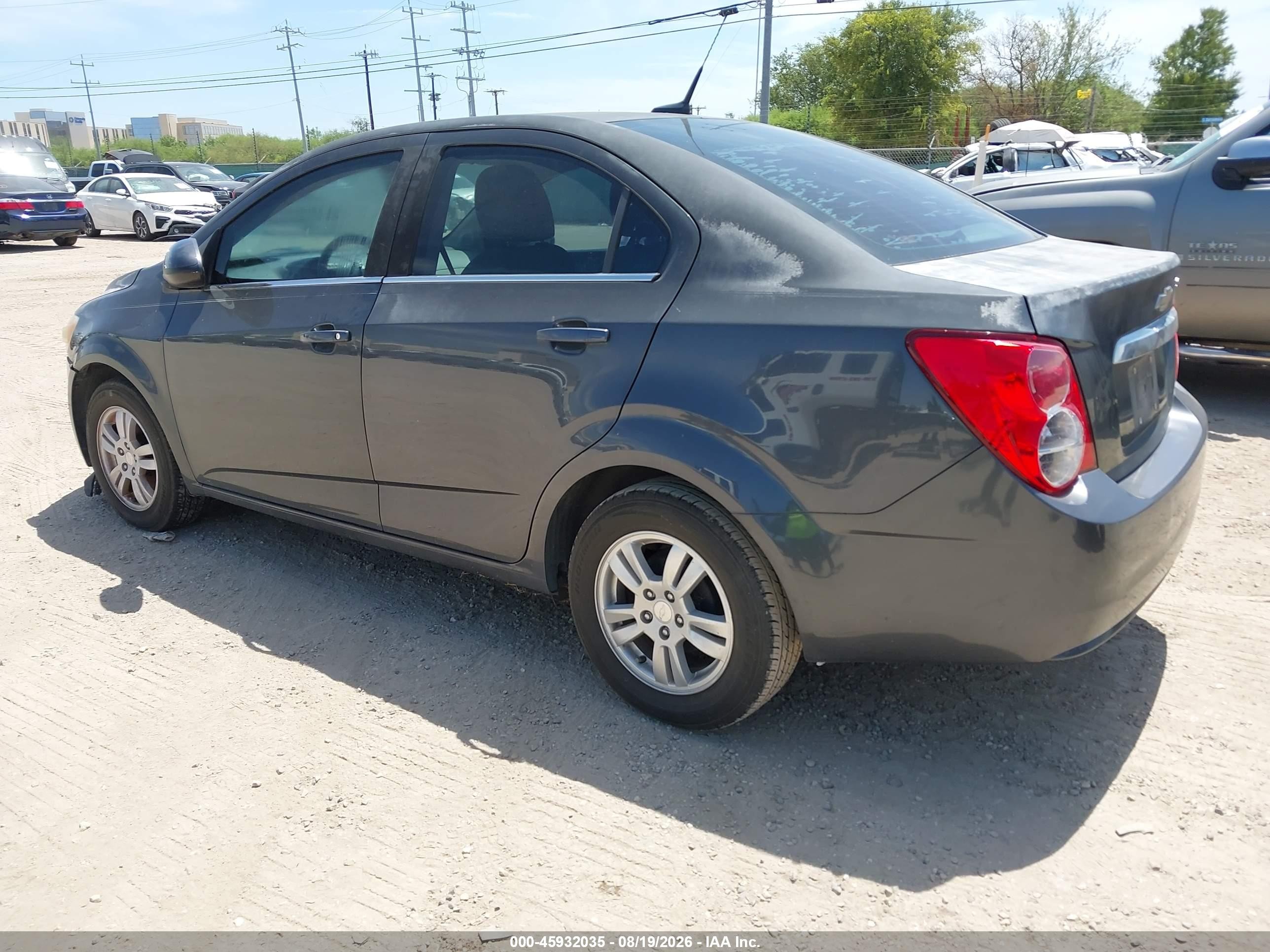 2013 Chevrolet Sonic Lt Auto Gray vin: 1G1JC5SB4D4196605