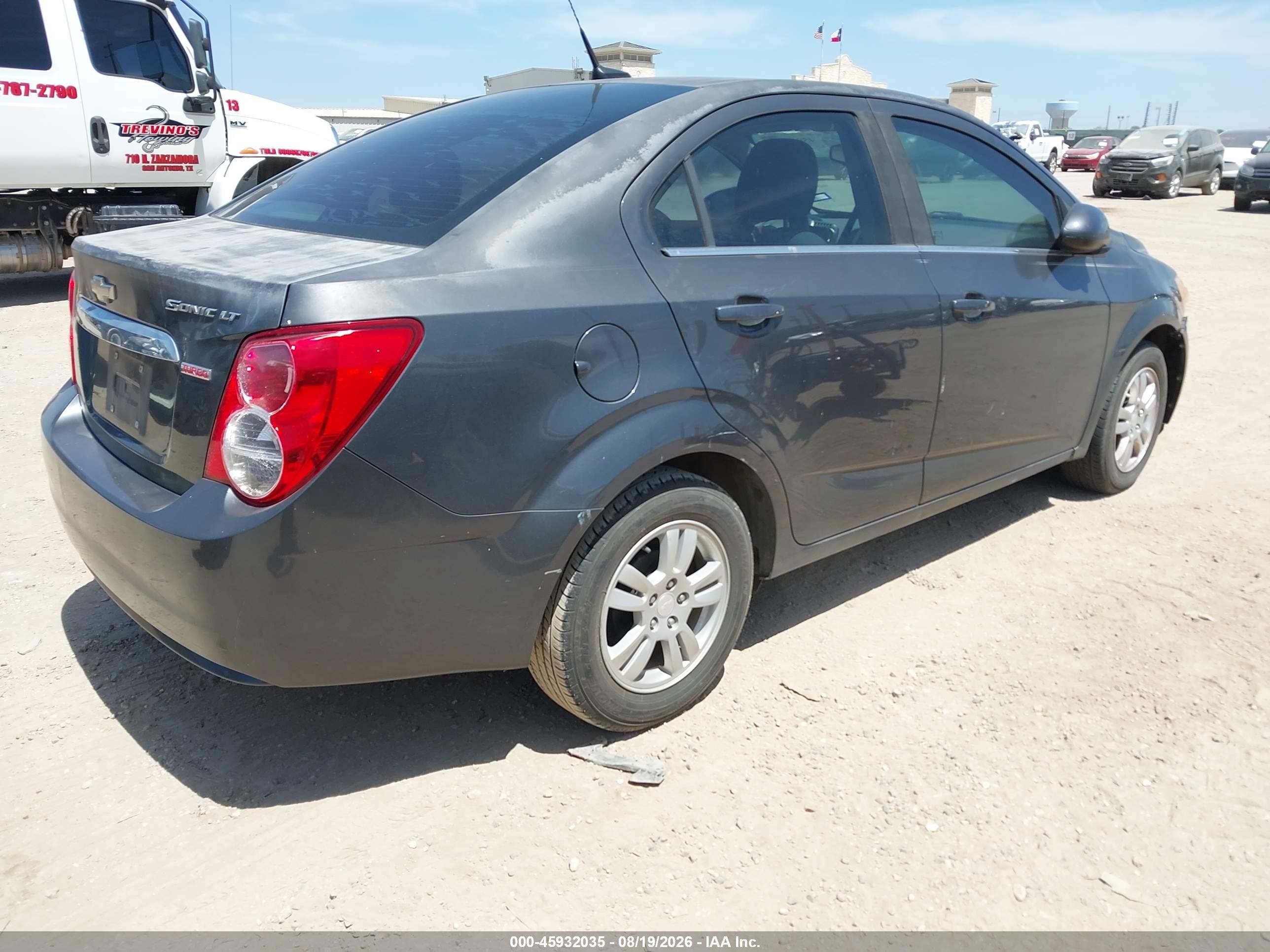 2013 Chevrolet Sonic Lt Auto Gray vin: 1G1JC5SB4D4196605