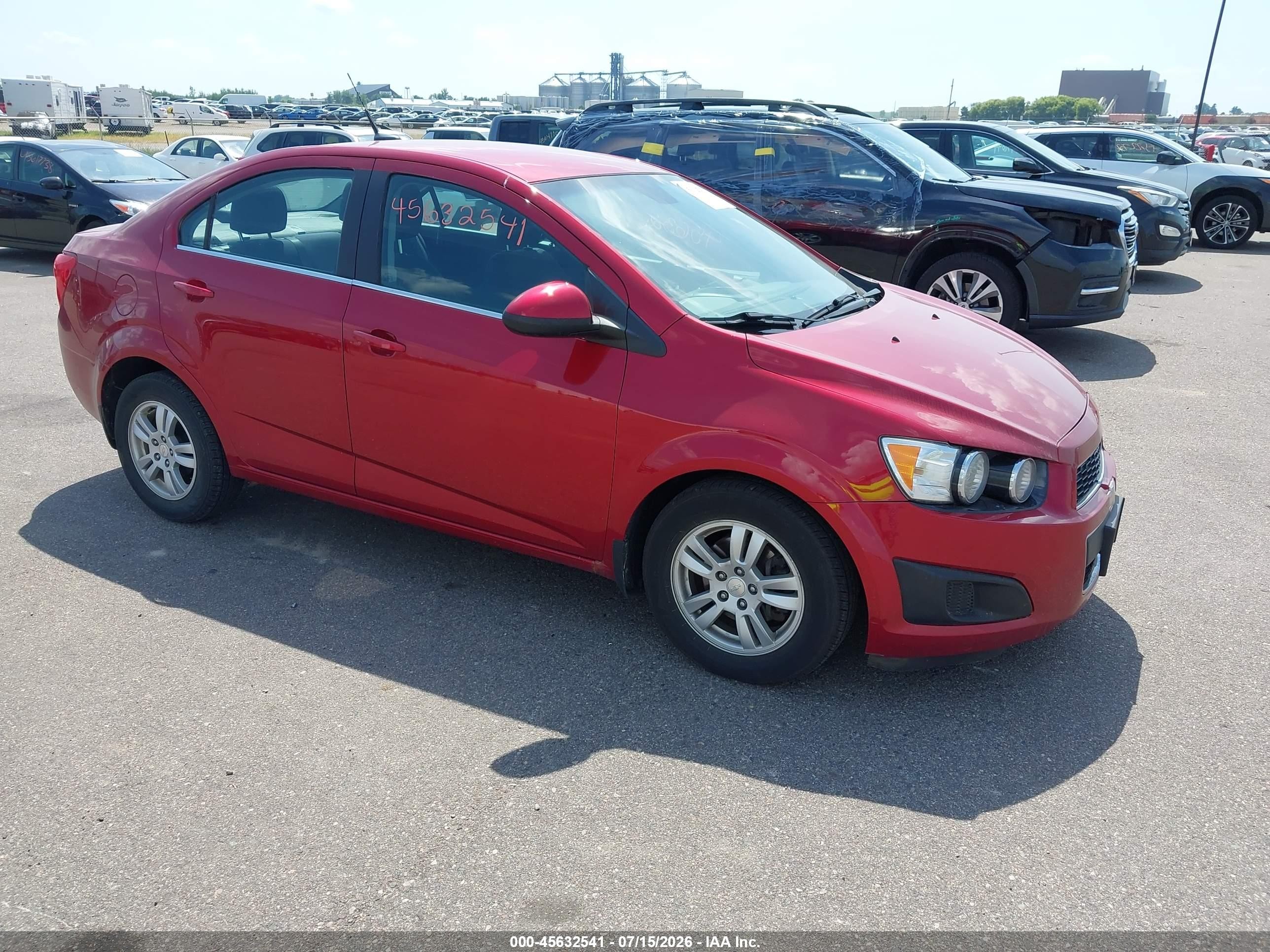 2012 Chevrolet Sonic 2lt Red vin: 1G1JC5SB5C4226550