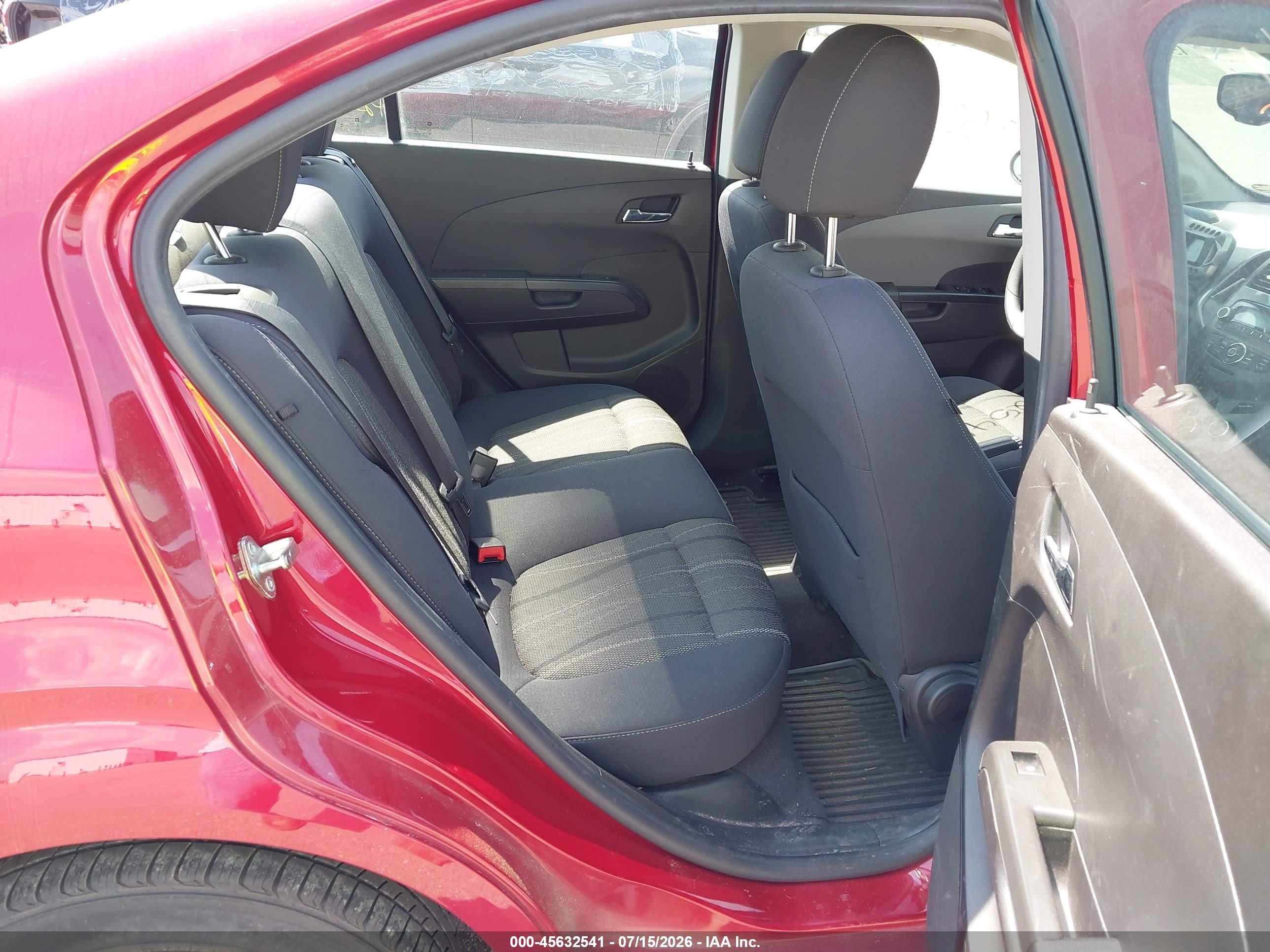 2012 Chevrolet Sonic 2lt Red vin: 1G1JC5SB5C4226550