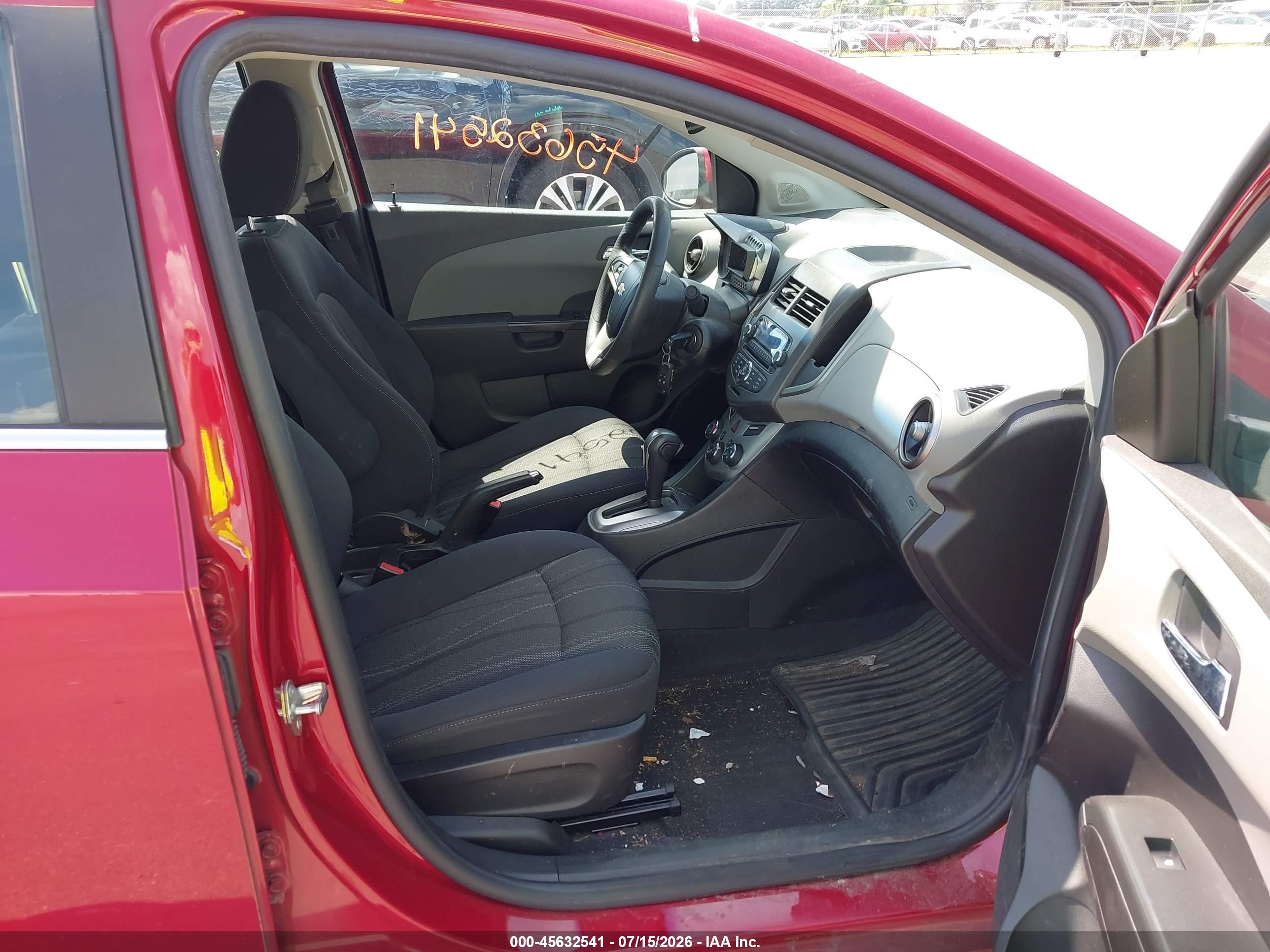 2012 Chevrolet Sonic 2lt Red vin: 1G1JC5SB5C4226550