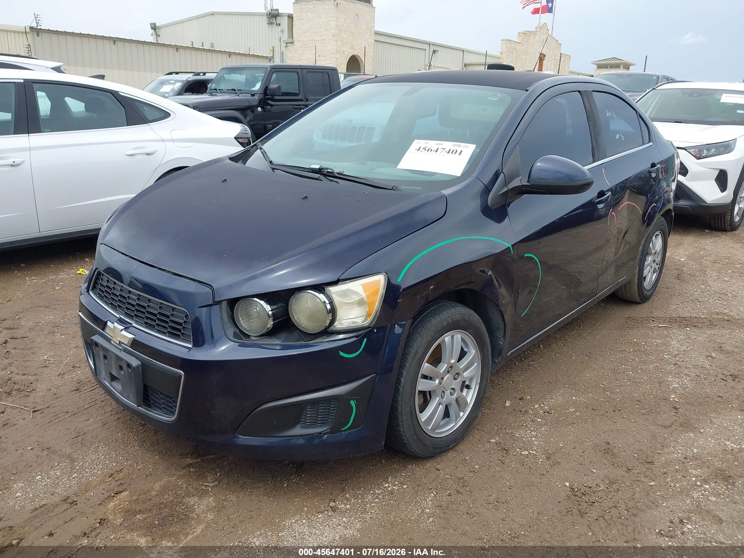 2015 Chevrolet Sonic Lt Auto Blue vin: 1G1JC5SB5F4128509