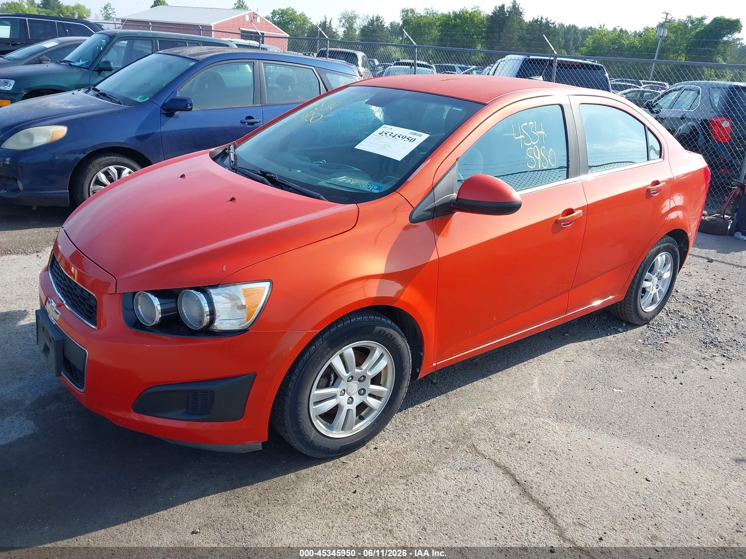 2012 Chevrolet Sonic 2lt Orange vin: 1G1JC5SB7C4214285
