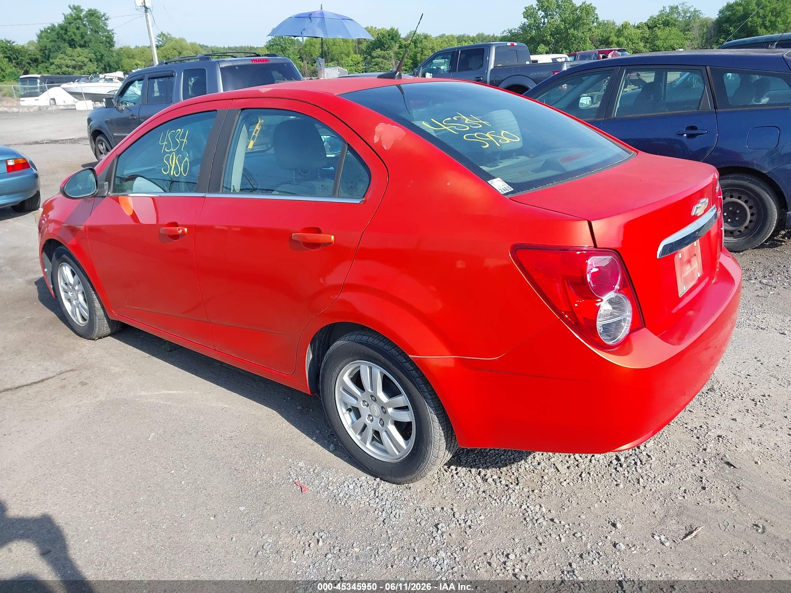 2012 Chevrolet Sonic 2lt Orange vin: 1G1JC5SB7C4214285