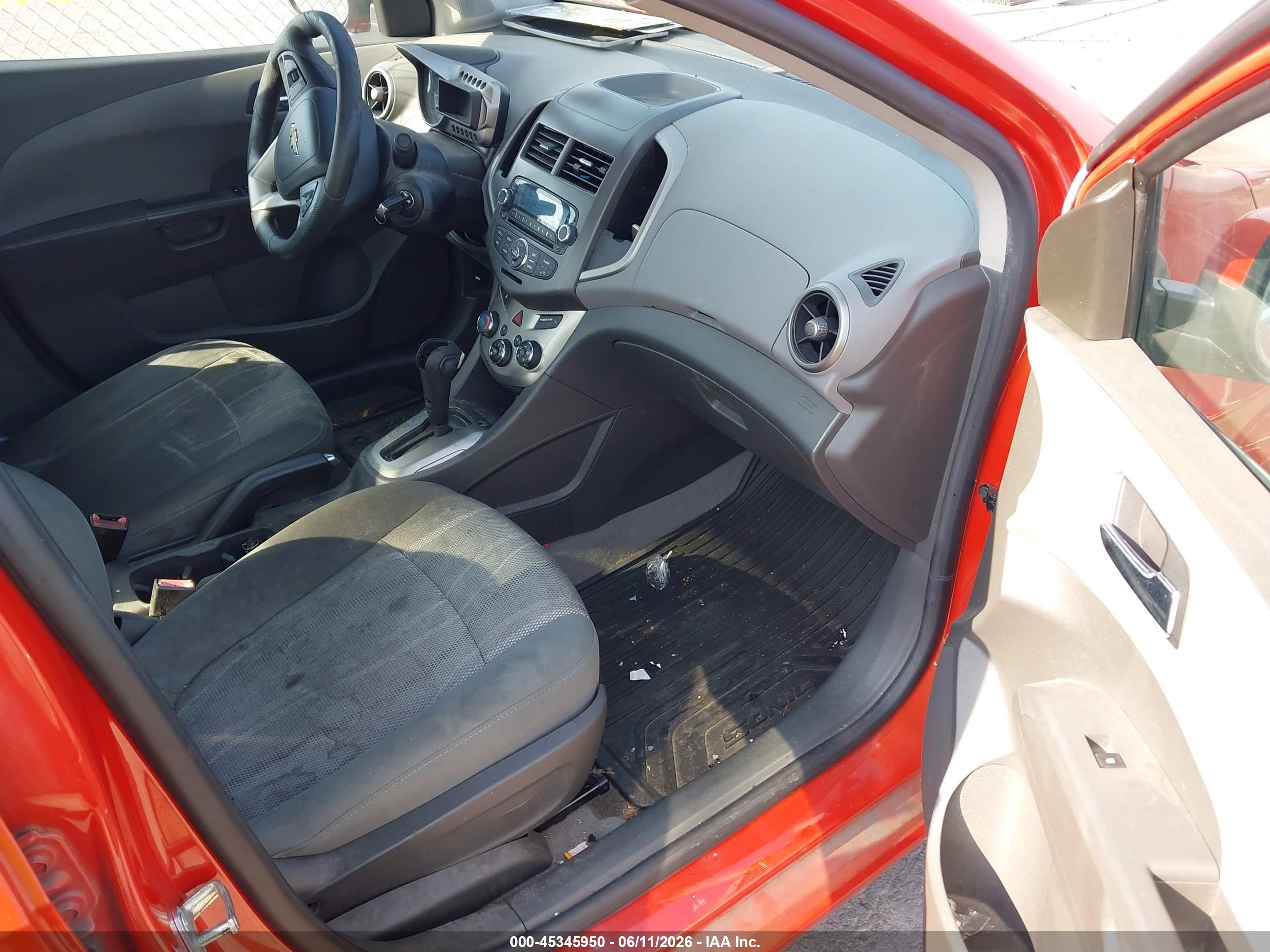 2012 Chevrolet Sonic 2lt Orange vin: 1G1JC5SB7C4214285