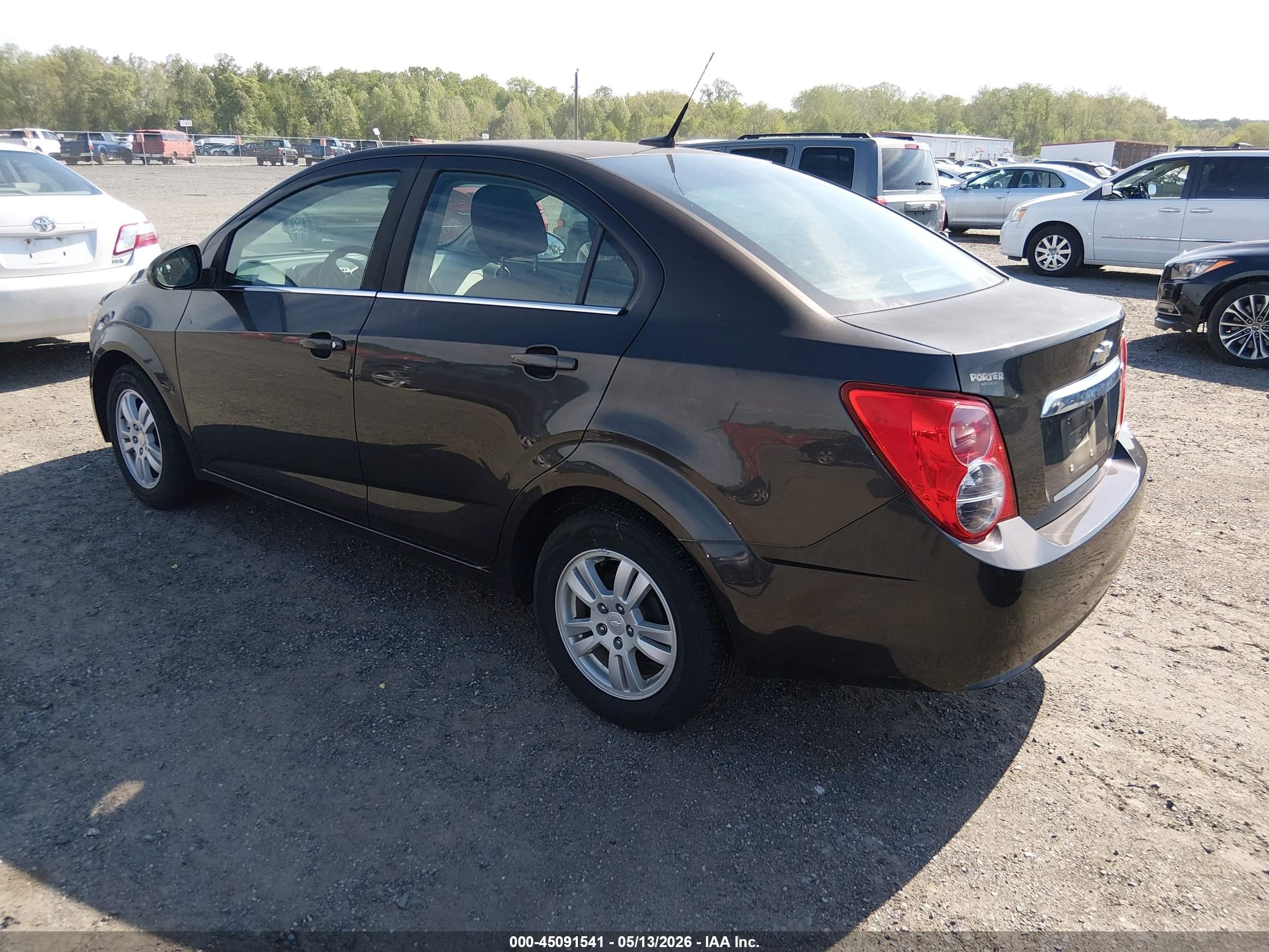 2013 Chevrolet Sonic Lt Auto Brown vin: 1G1JC5SBXD4240221