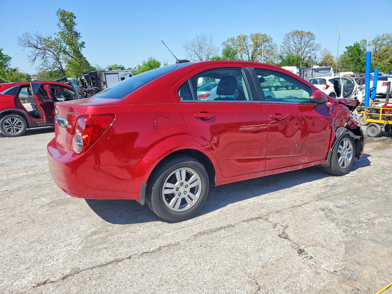 2015 Chevrolet Sonic Lt Red vin: 1G1JC5SBXF4138355