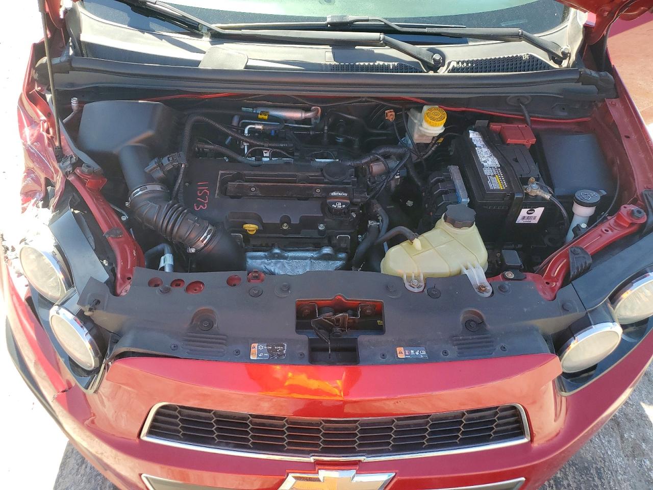 2015 Chevrolet Sonic Lt Red vin: 1G1JC5SBXF4138355