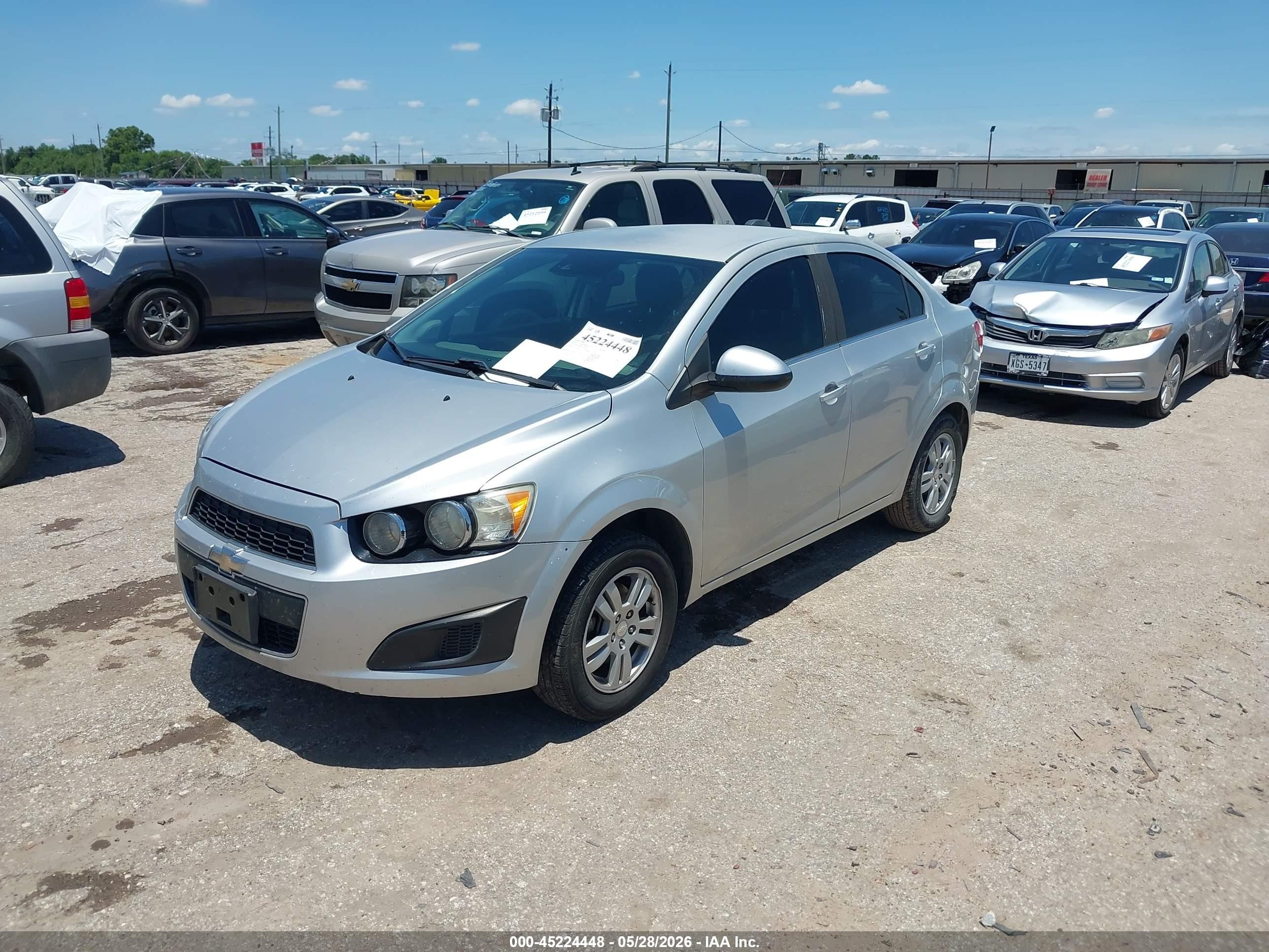 2016 Chevrolet Sonic Lt Auto Silver vin: 1G1JC5SBXG4114929
