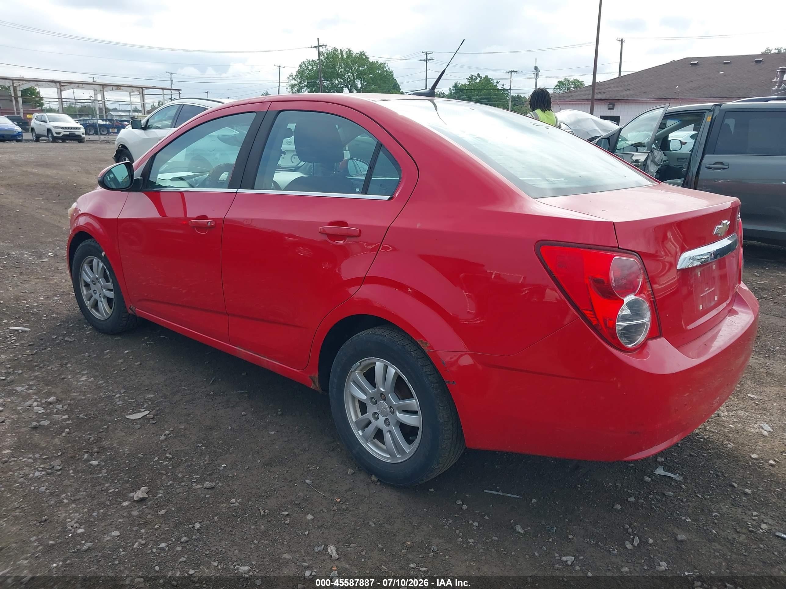 2013 Chevrolet Sonic Lt Auto Red vin: 1G1JC5SG0D4110251