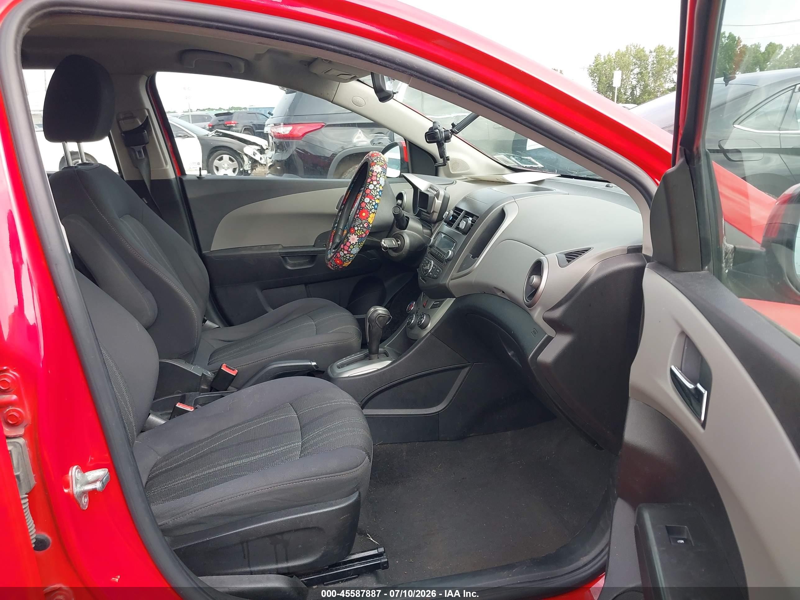 2013 Chevrolet Sonic Lt Auto Red vin: 1G1JC5SG0D4110251