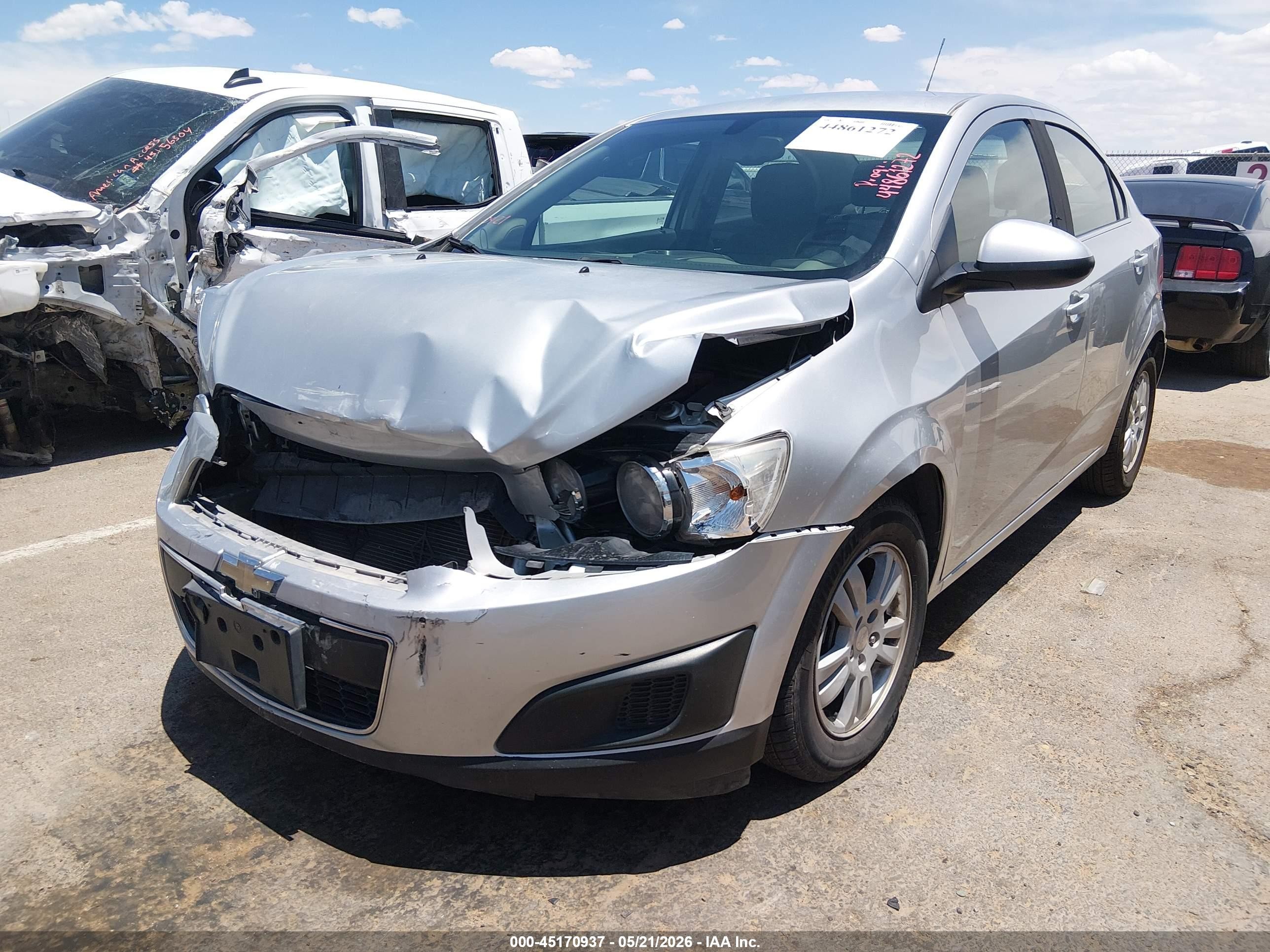 2015 Chevrolet Sonic Lt Auto Silver vin: 1G1JC5SG0F4220851