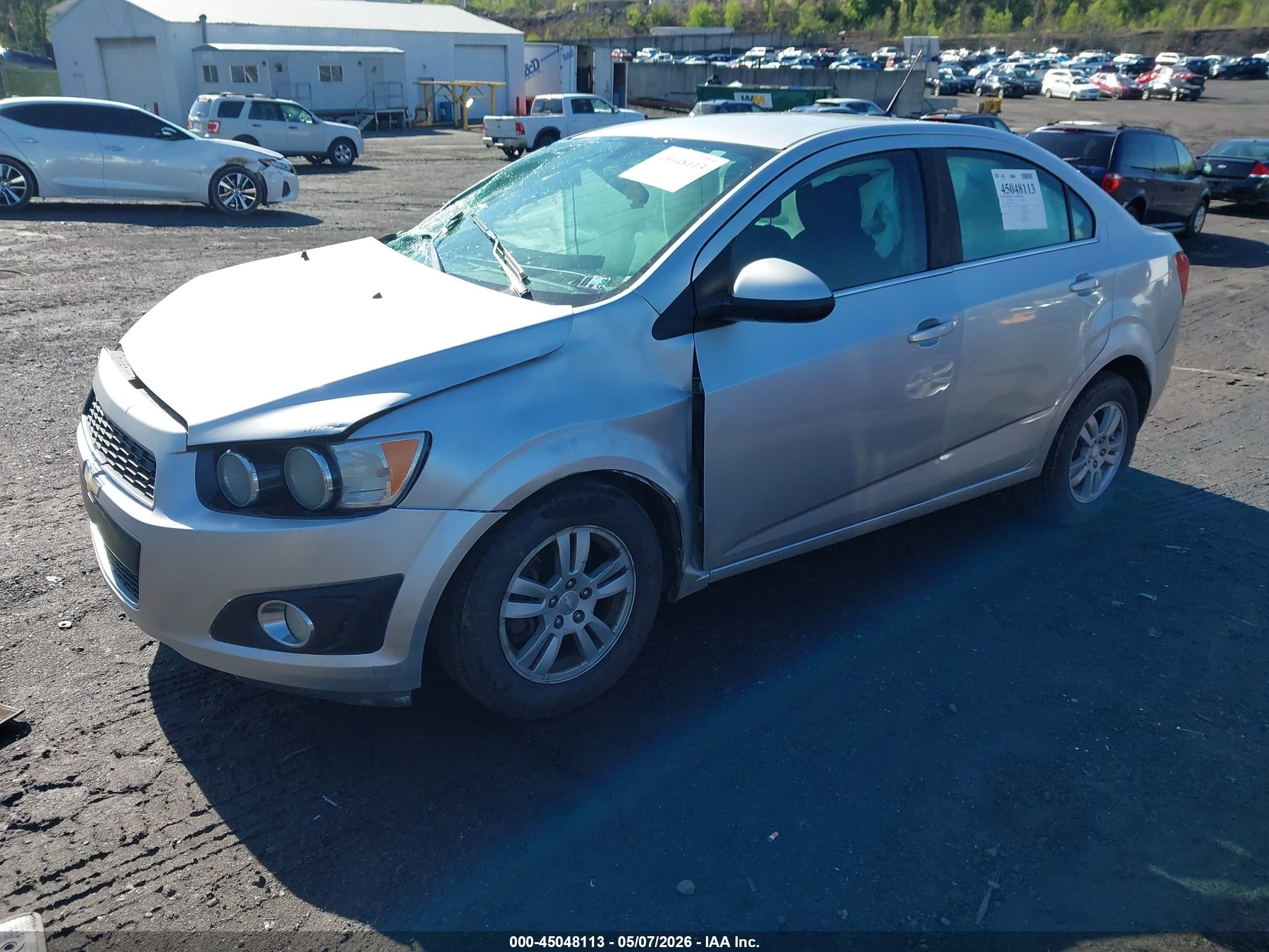 2014 Chevrolet Sonic Lt Auto Silver vin: 1G1JC5SG2E4201510
