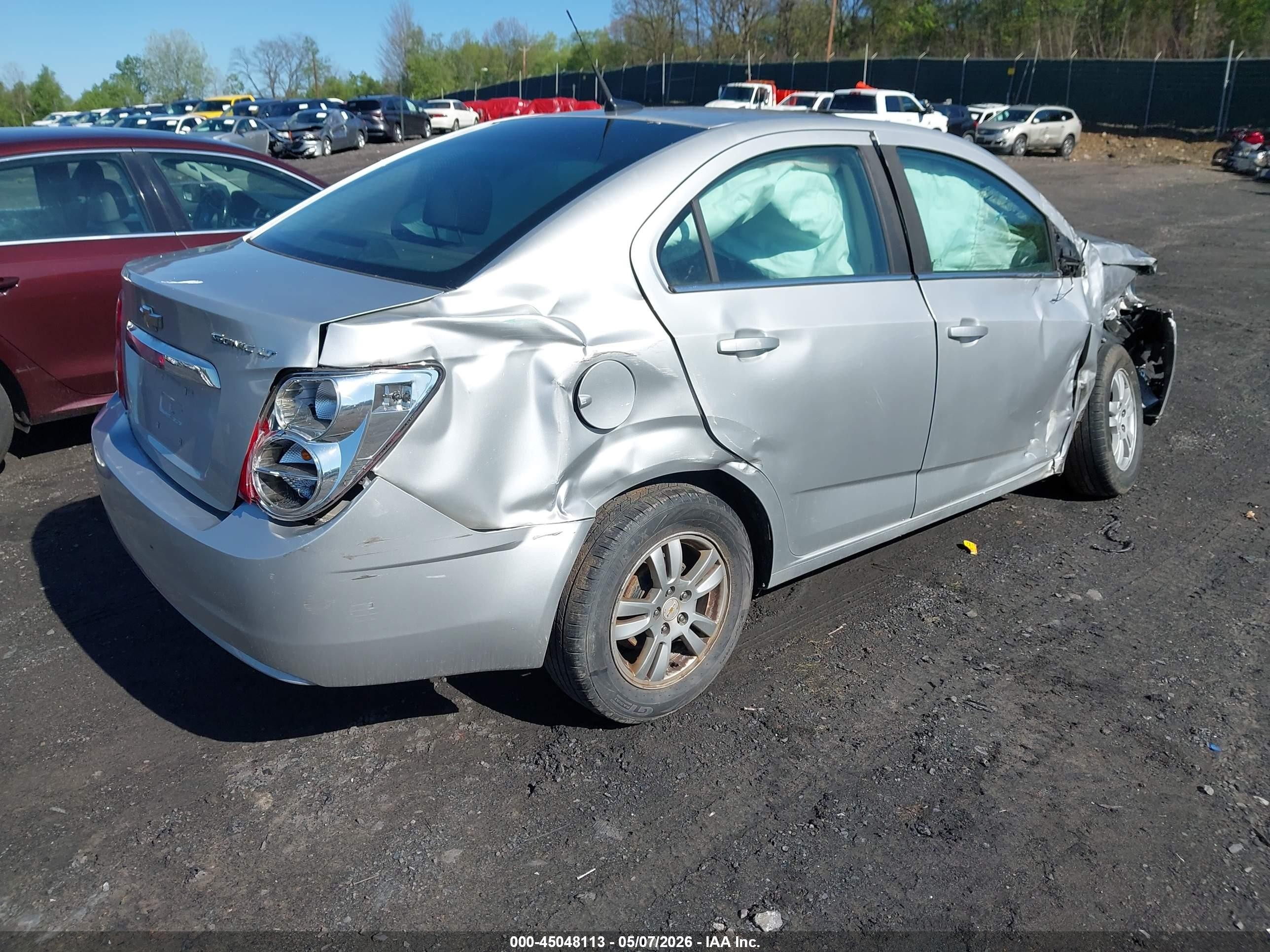 2014 Chevrolet Sonic Lt Auto Silver vin: 1G1JC5SG2E4201510