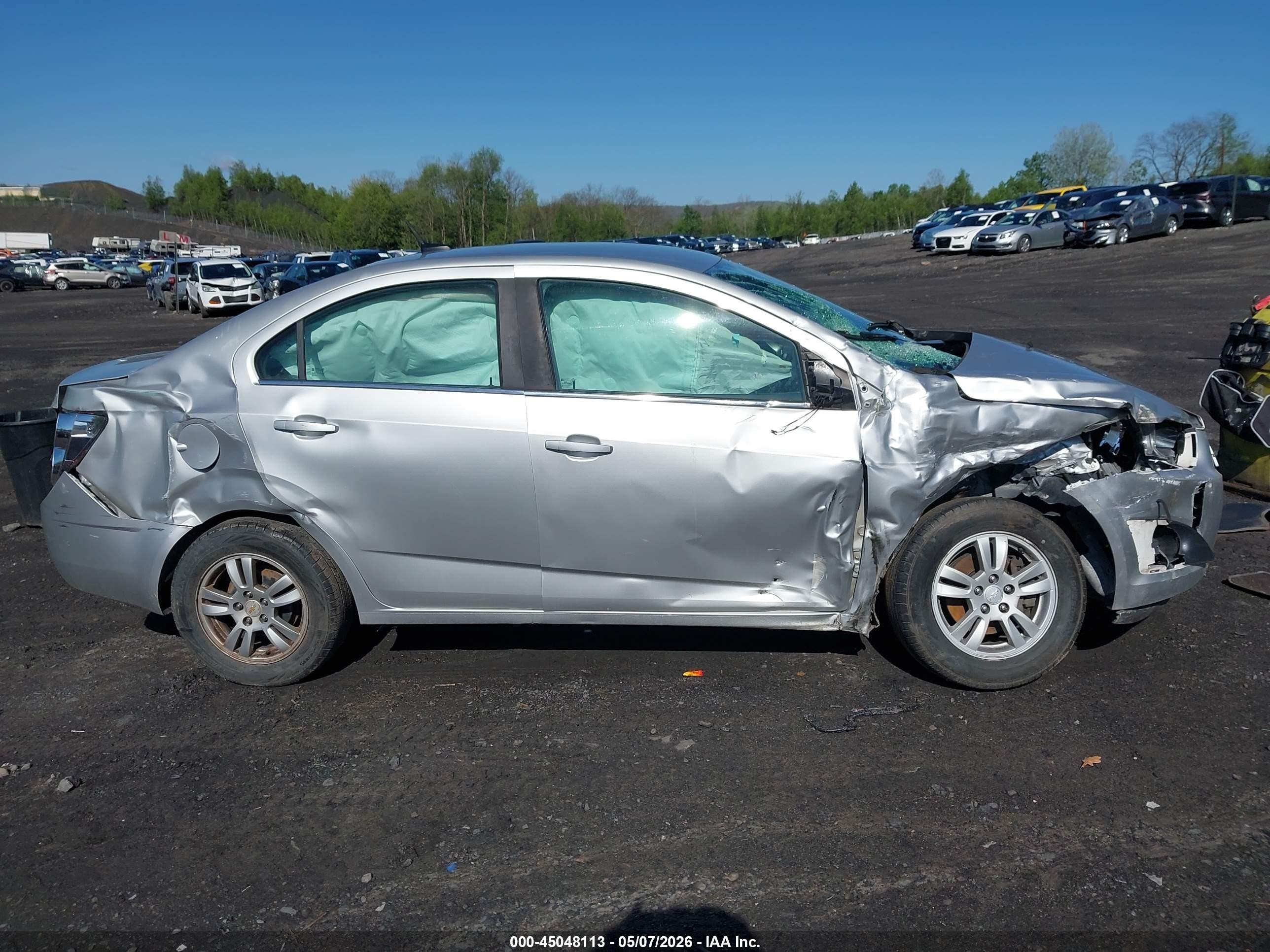 2014 Chevrolet Sonic Lt Auto Silver vin: 1G1JC5SG2E4201510