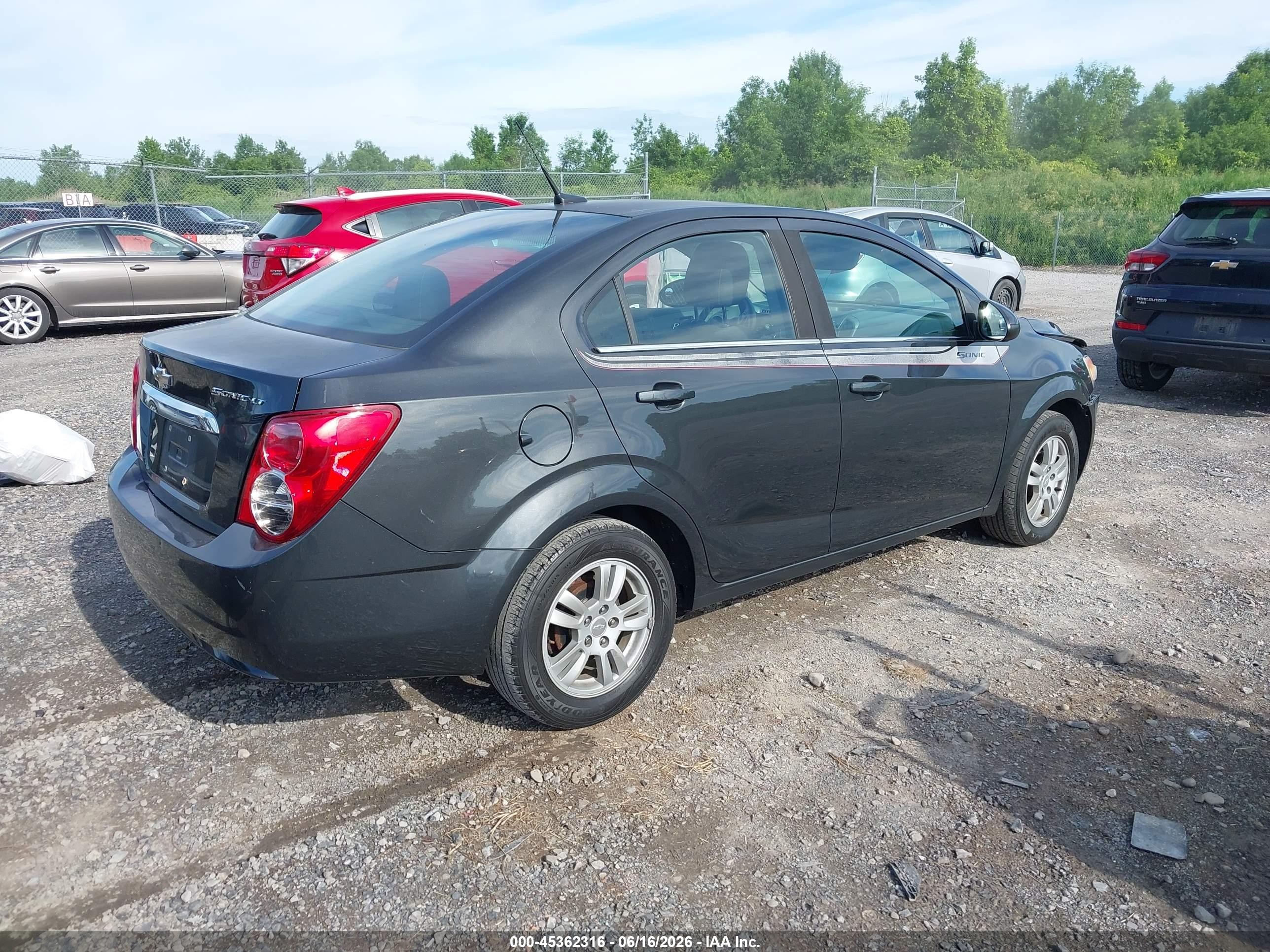 2014 Chevrolet Sonic Lt Auto Gray vin: 1G1JC5SG5E4218690