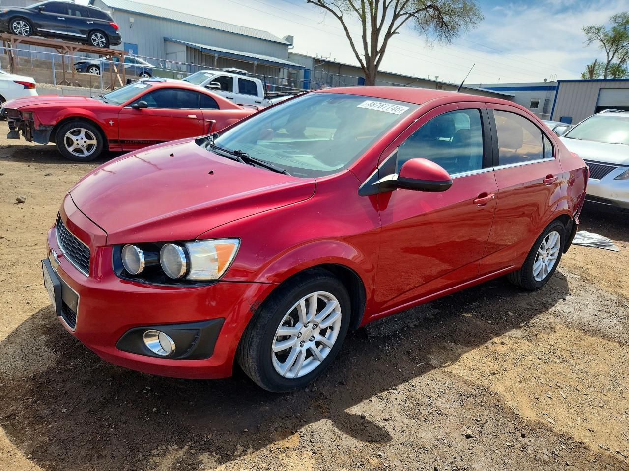 2013 Chevrolet Sonic Lt Red vin: 1G1JC5SG7D4108237