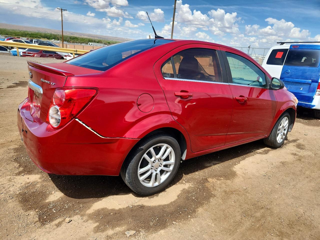 2013 Chevrolet Sonic Lt Red vin: 1G1JC5SG7D4108237