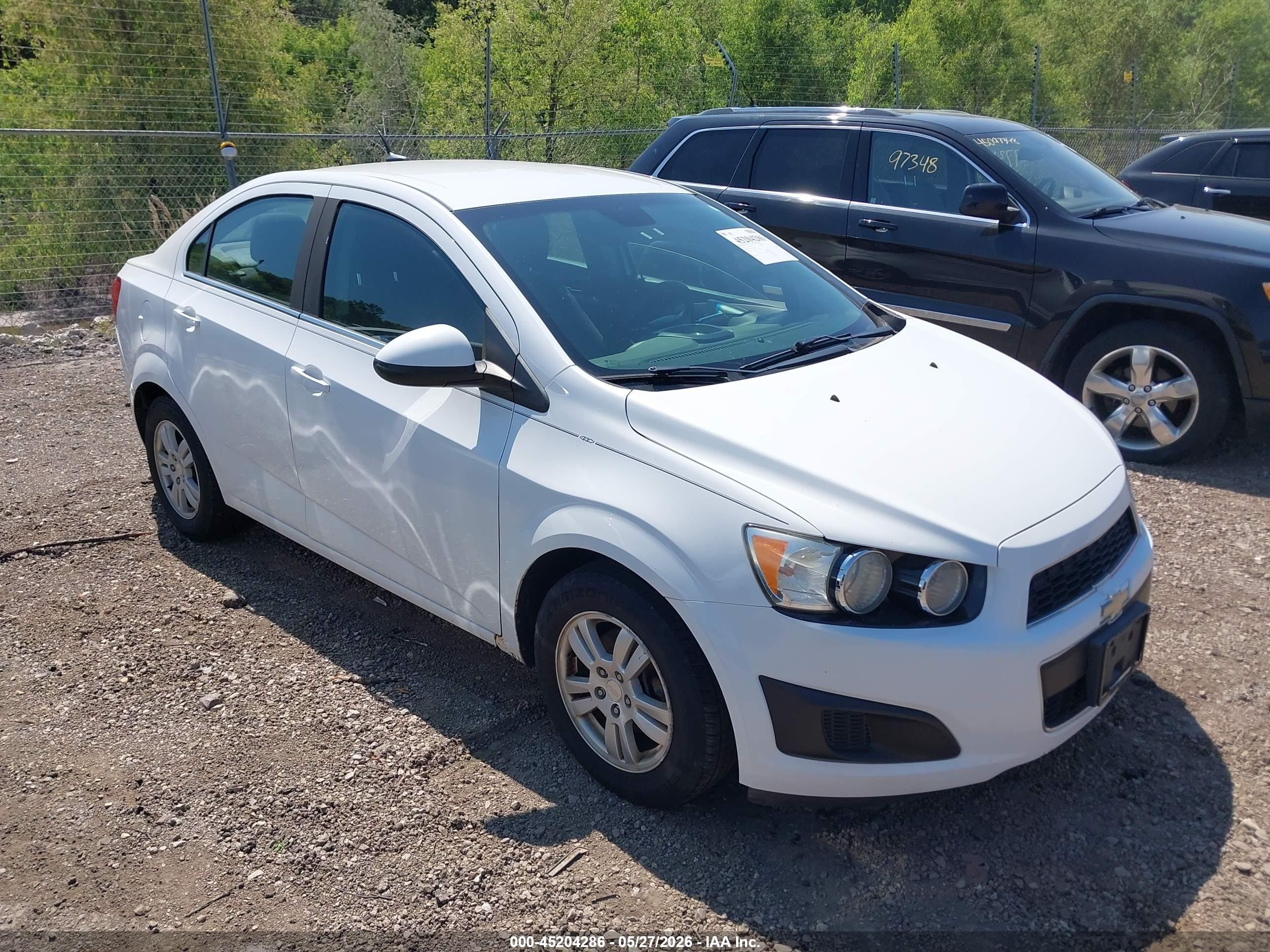 2013 Chevrolet Sonic Lt Auto White vin: 1G1JC5SG7D4207706