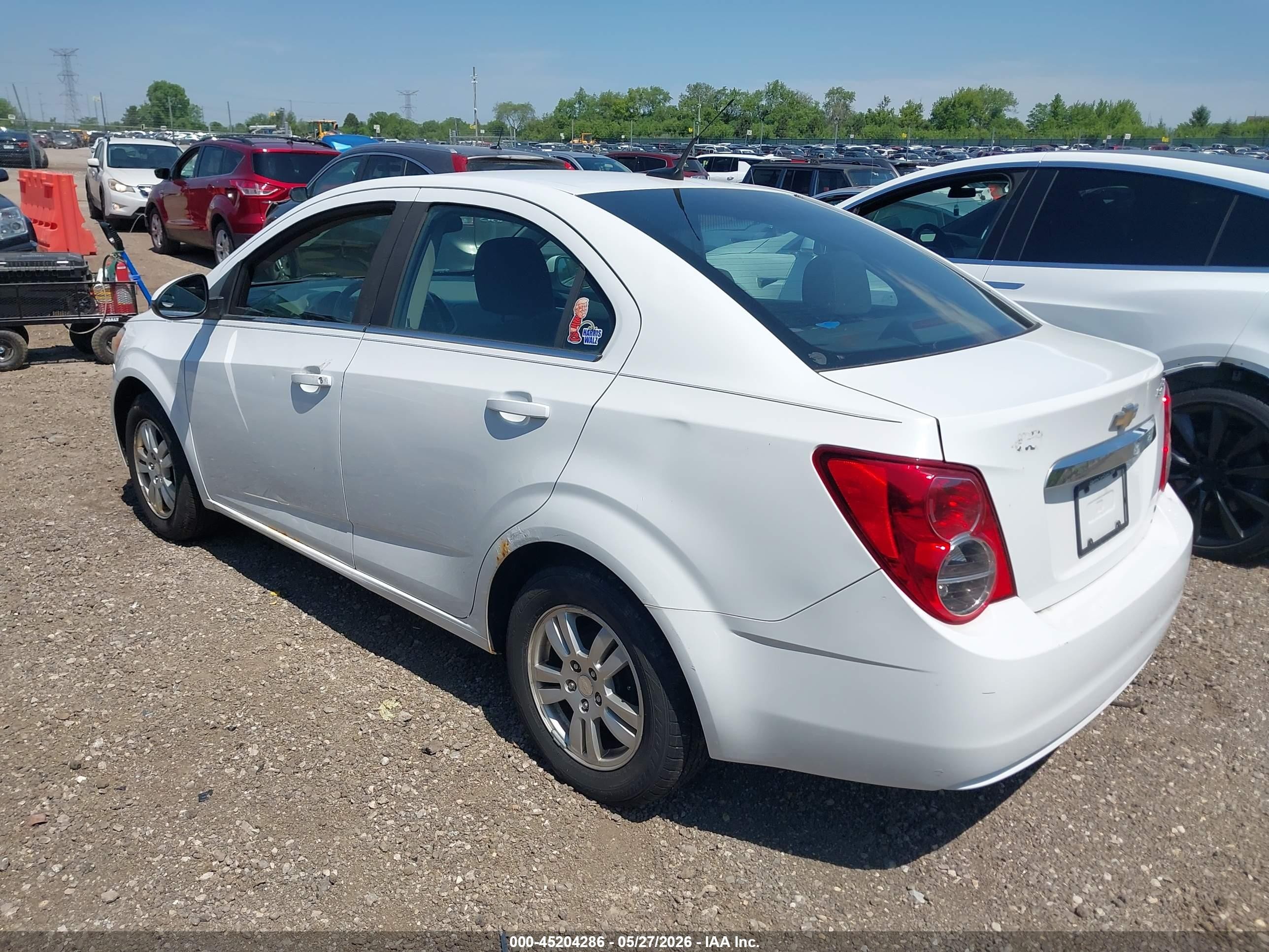 2013 Chevrolet Sonic Lt Auto White vin: 1G1JC5SG7D4207706
