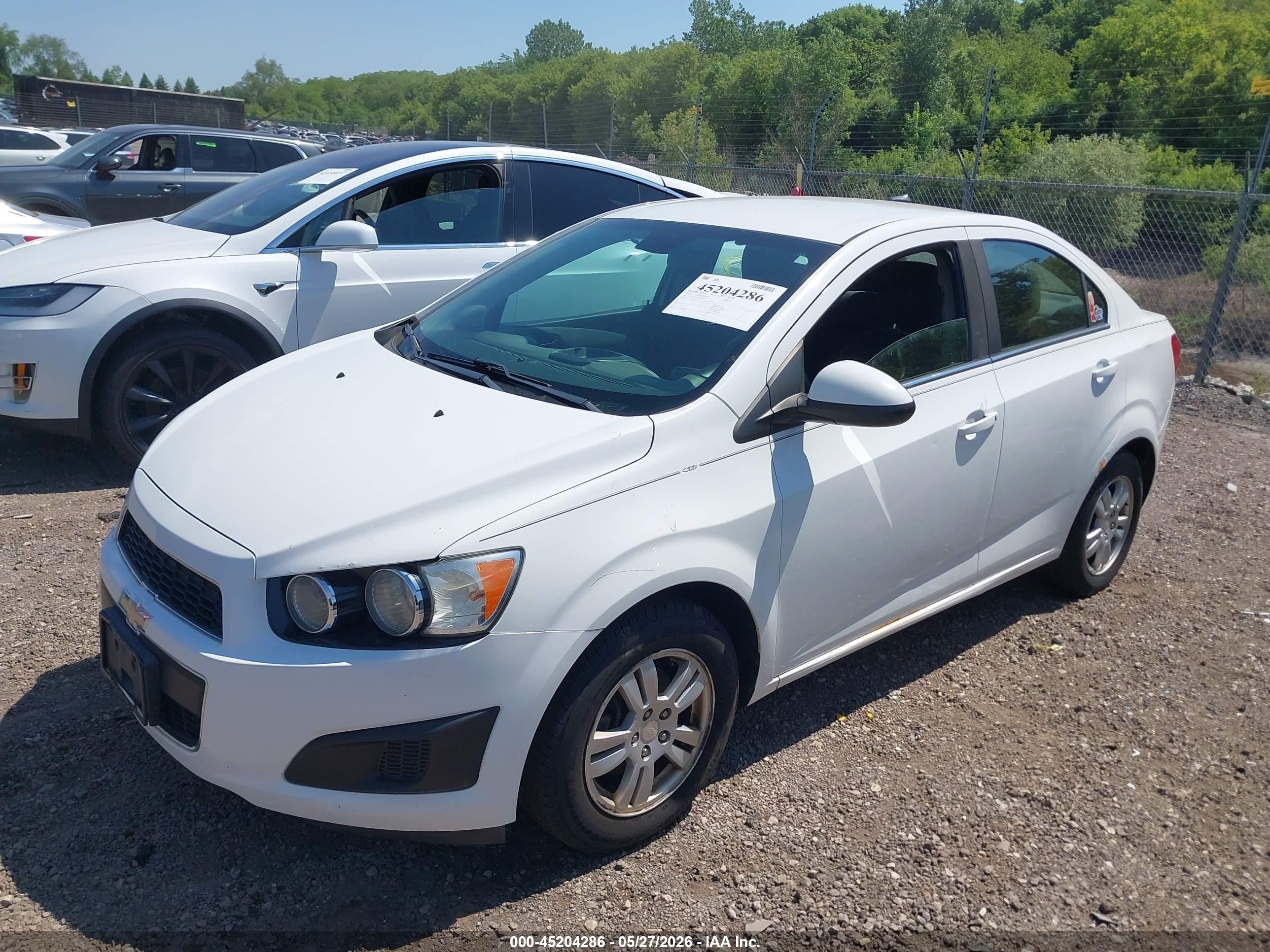 2013 Chevrolet Sonic Lt Auto White vin: 1G1JC5SG7D4207706