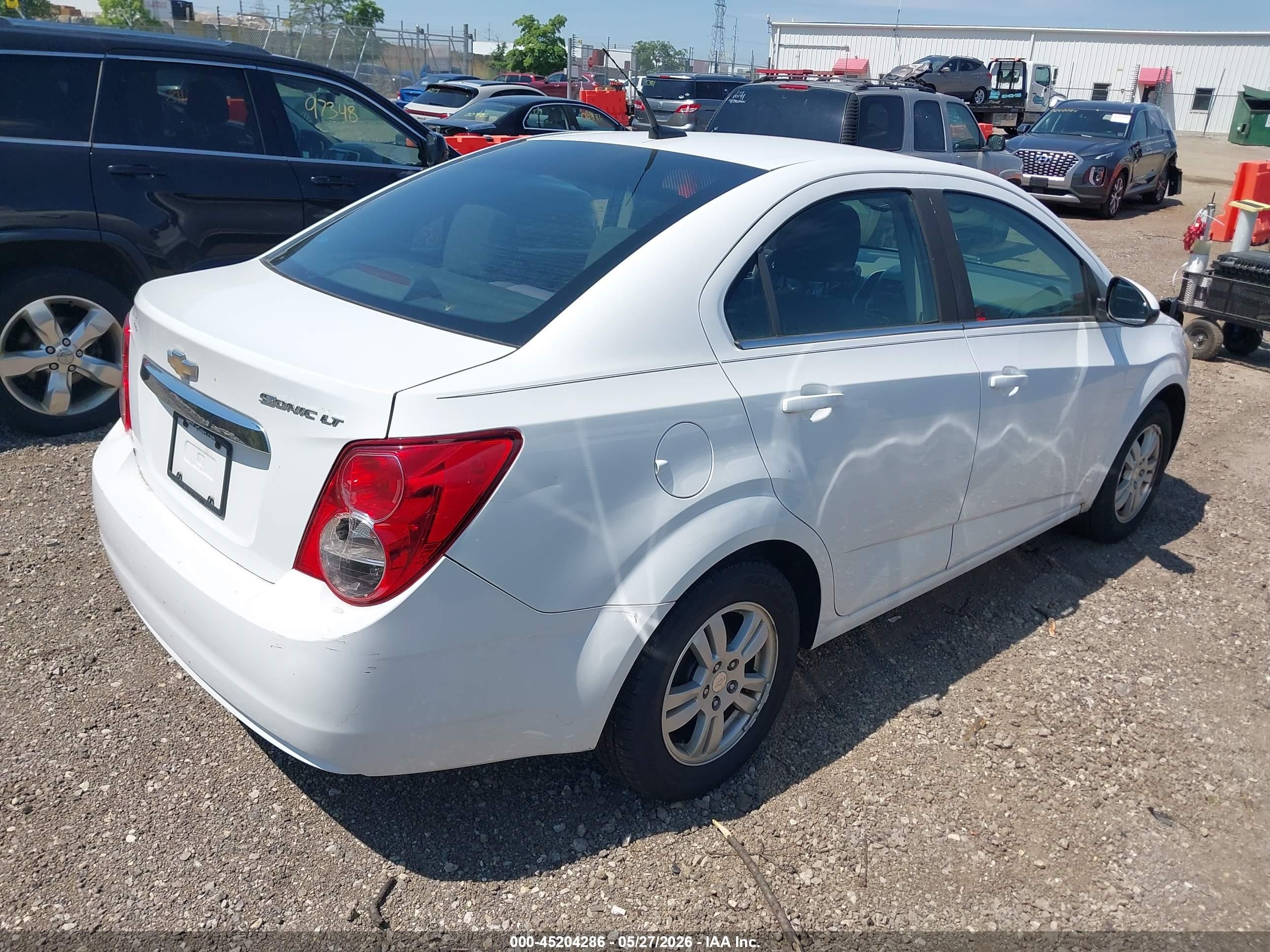 2013 Chevrolet Sonic Lt Auto White vin: 1G1JC5SG7D4207706