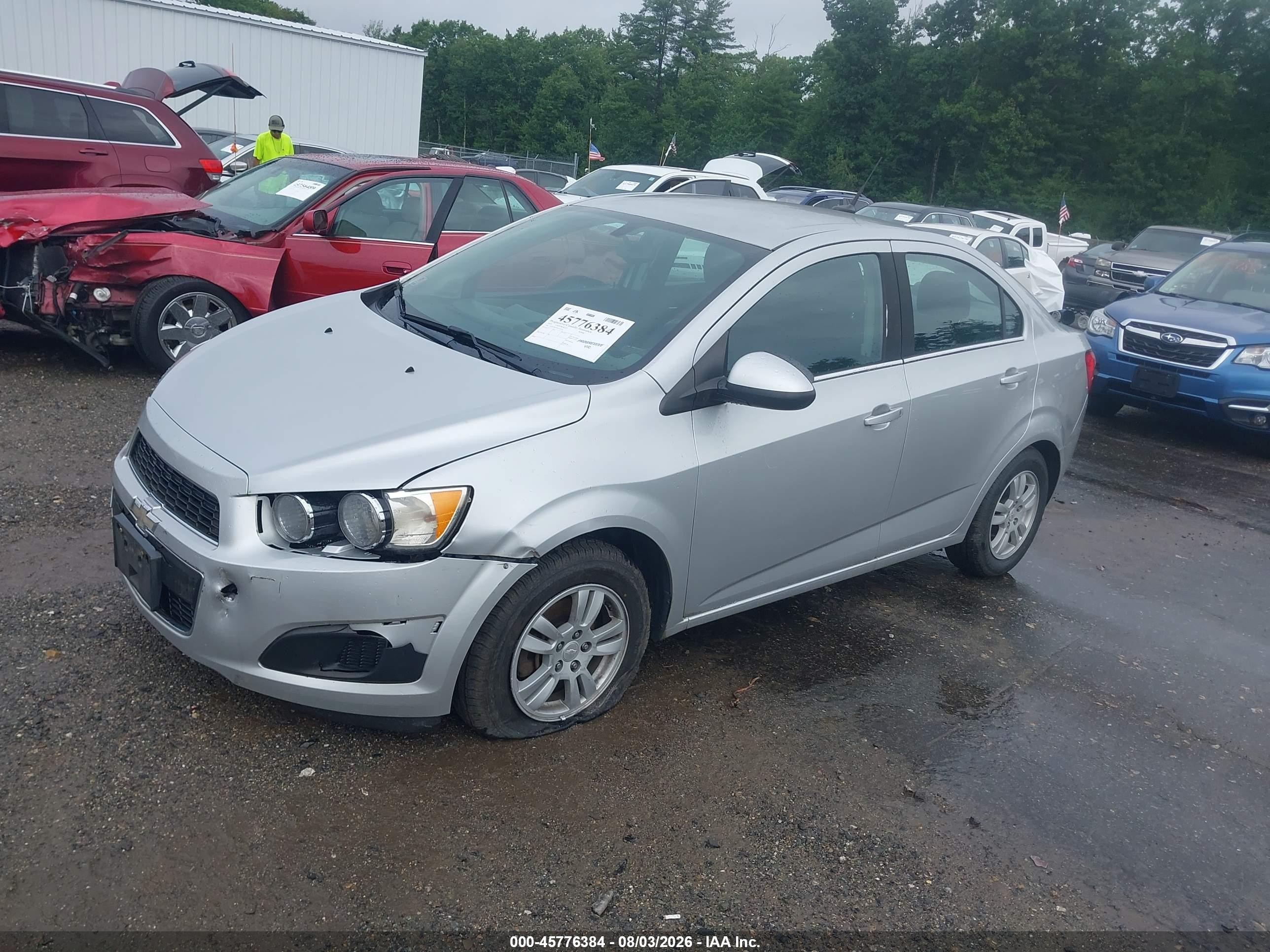 2014 Chevrolet Sonic Lt Auto Silver vin: 1G1JC5SG7E4154734