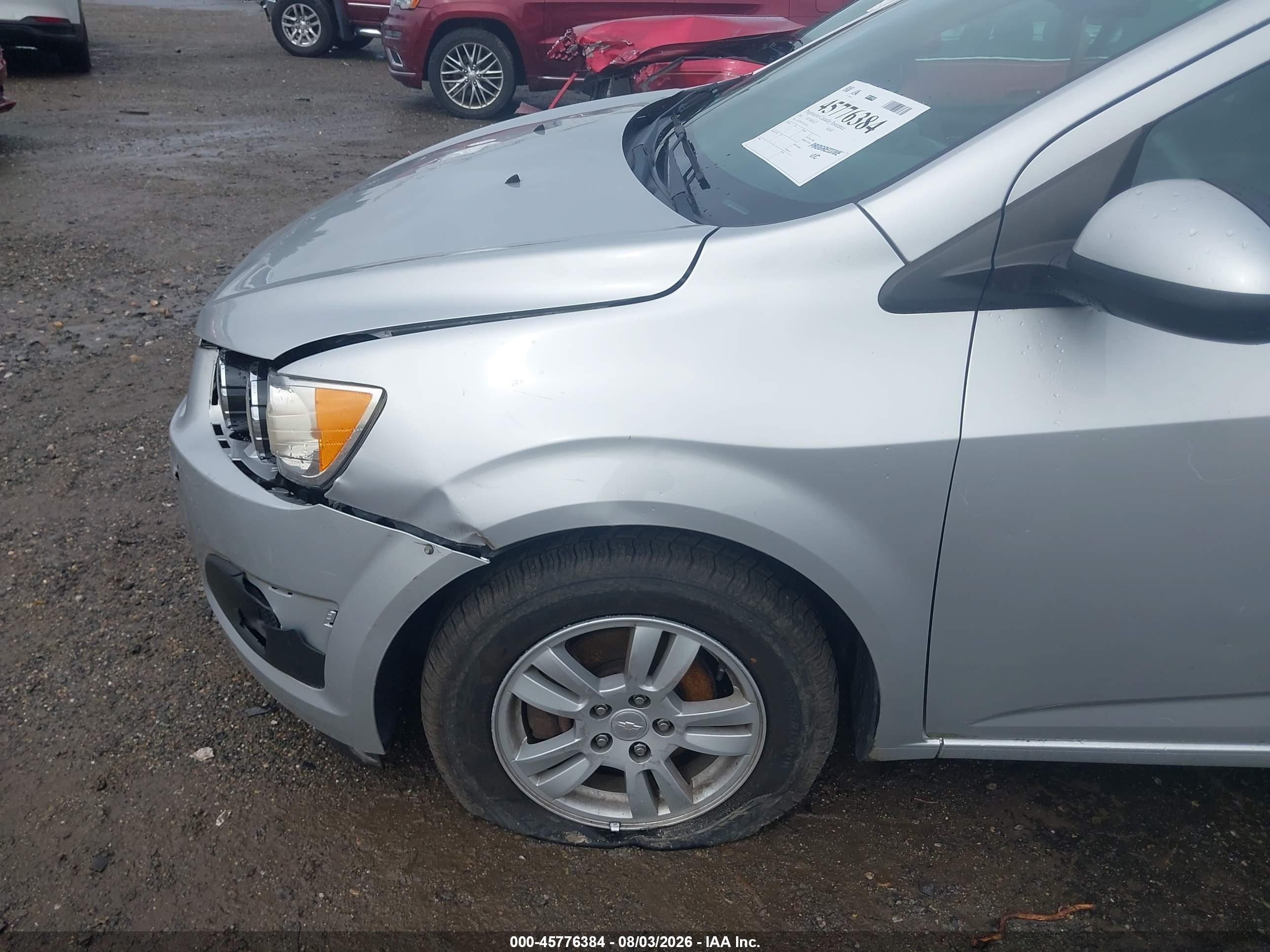 2014 Chevrolet Sonic Lt Auto Silver vin: 1G1JC5SG7E4154734