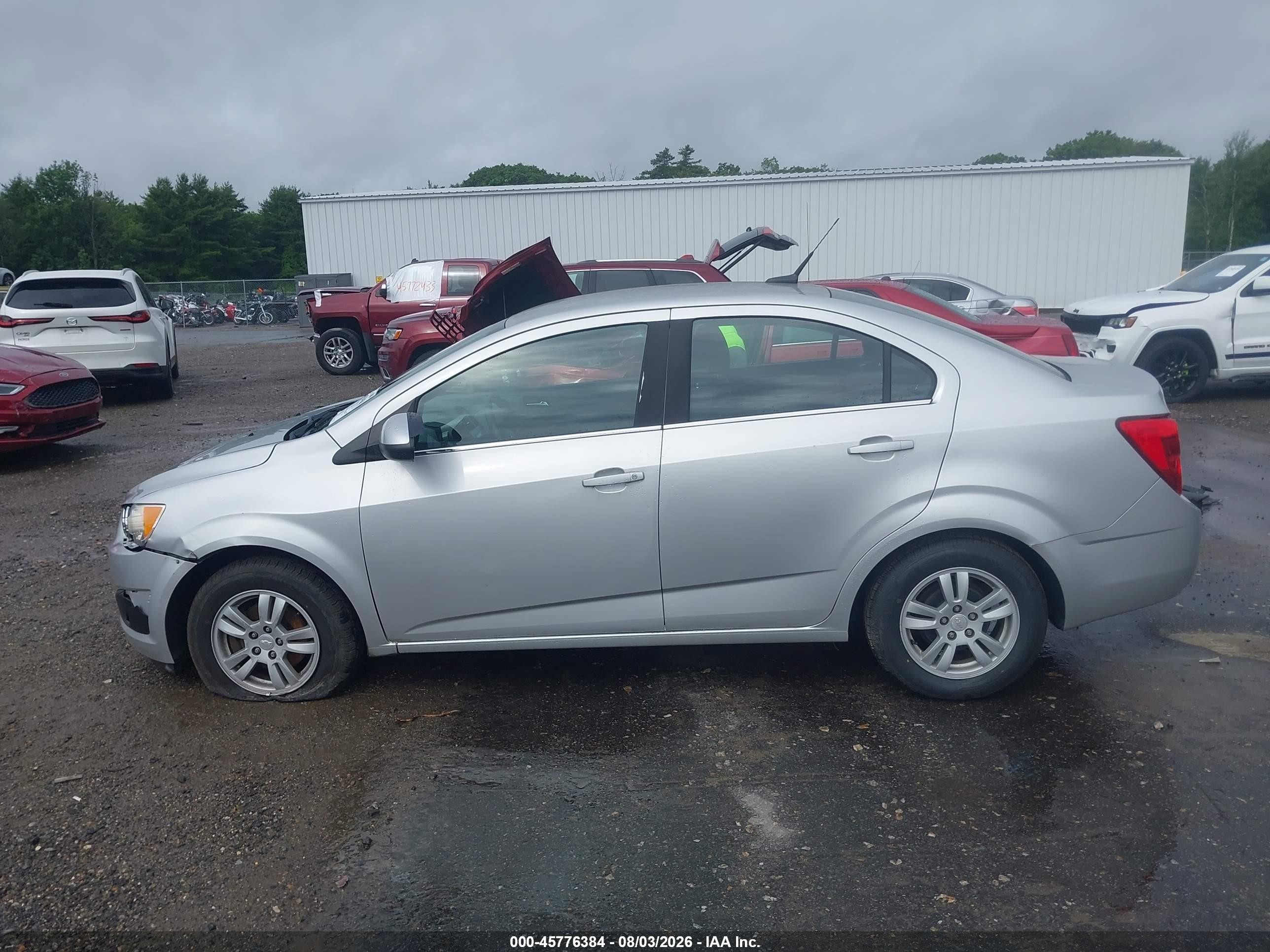 2014 Chevrolet Sonic Lt Auto Silver vin: 1G1JC5SG7E4154734