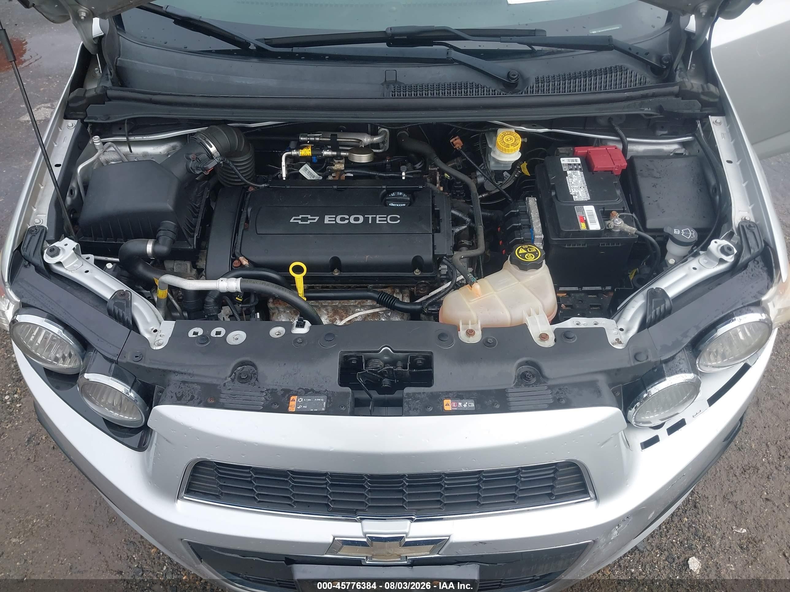 2014 Chevrolet Sonic Lt Auto Silver vin: 1G1JC5SG7E4154734