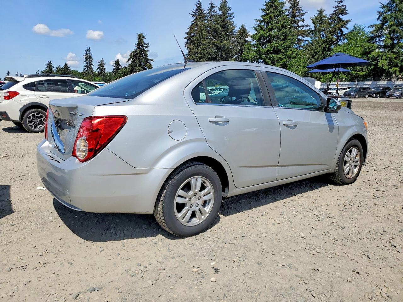 2013 Chevrolet Sonic Lt Silver vin: 1G1JC5SG8D4114760