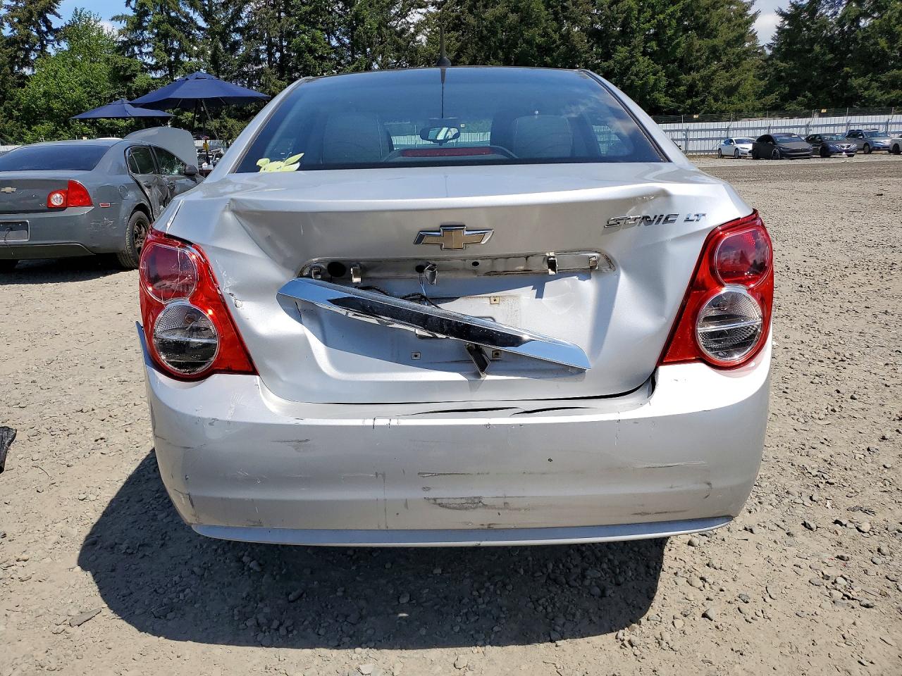 2013 Chevrolet Sonic Lt Silver vin: 1G1JC5SG8D4114760