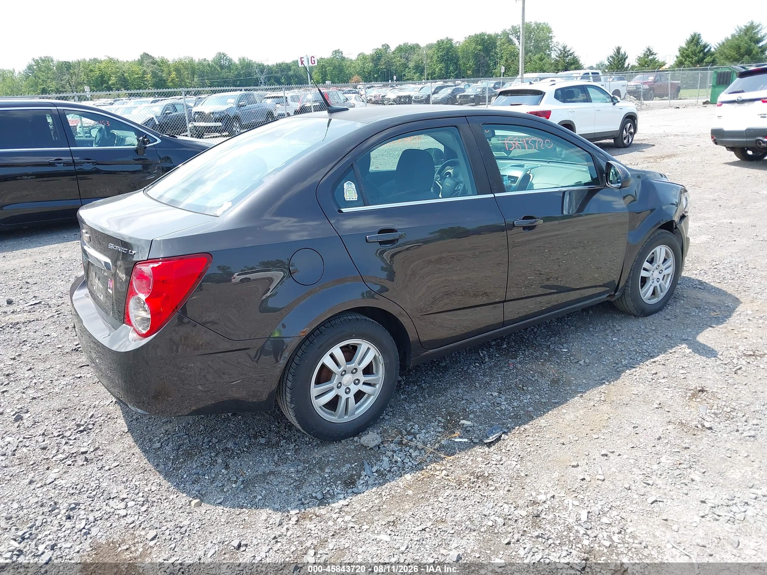 2014 Chevrolet Sonic Lt Auto Black vin: 1G1JC5SG8E4131298