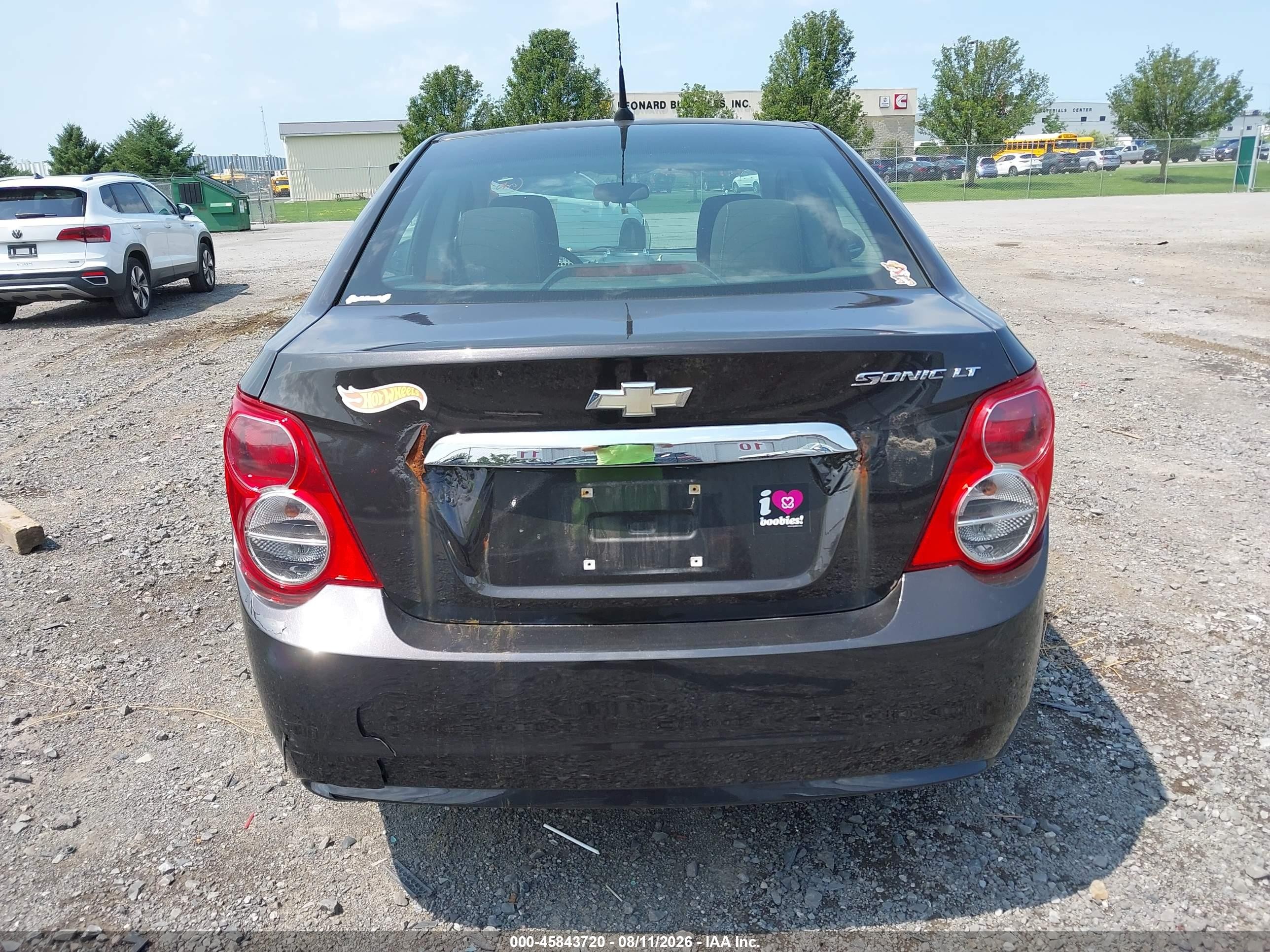 2014 Chevrolet Sonic Lt Auto Black vin: 1G1JC5SG8E4131298