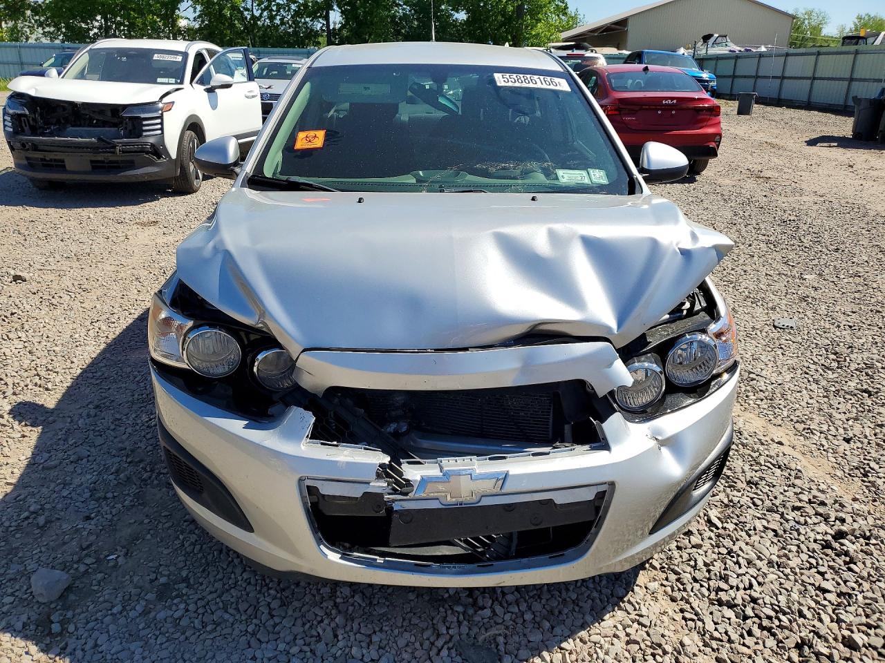 2014 Chevrolet Sonic Lt Silver vin: 1G1JC5SG9E4136347