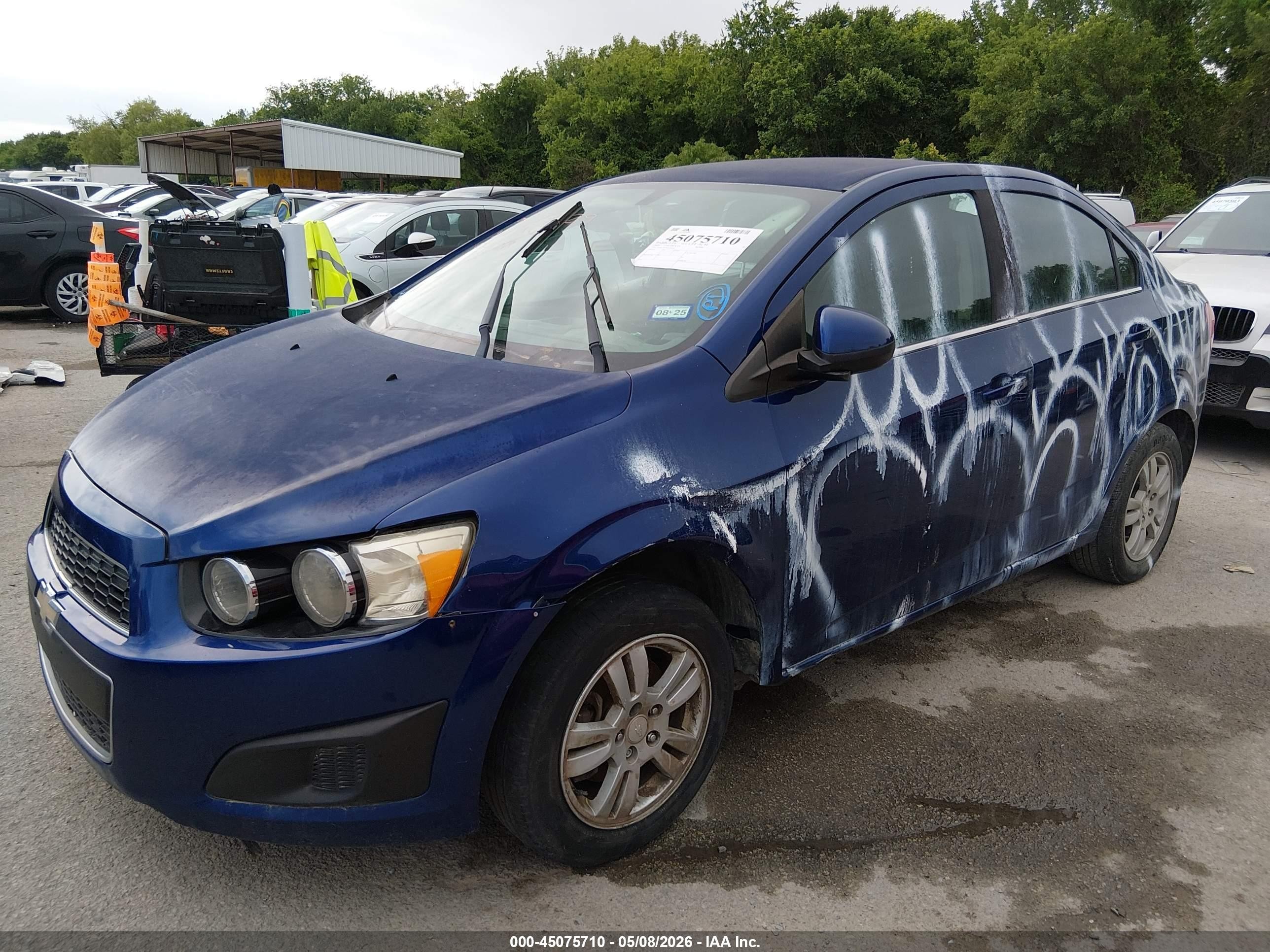 2014 Chevrolet Sonic Lt Auto Синий vin: 1G1JC5SG9E4189162