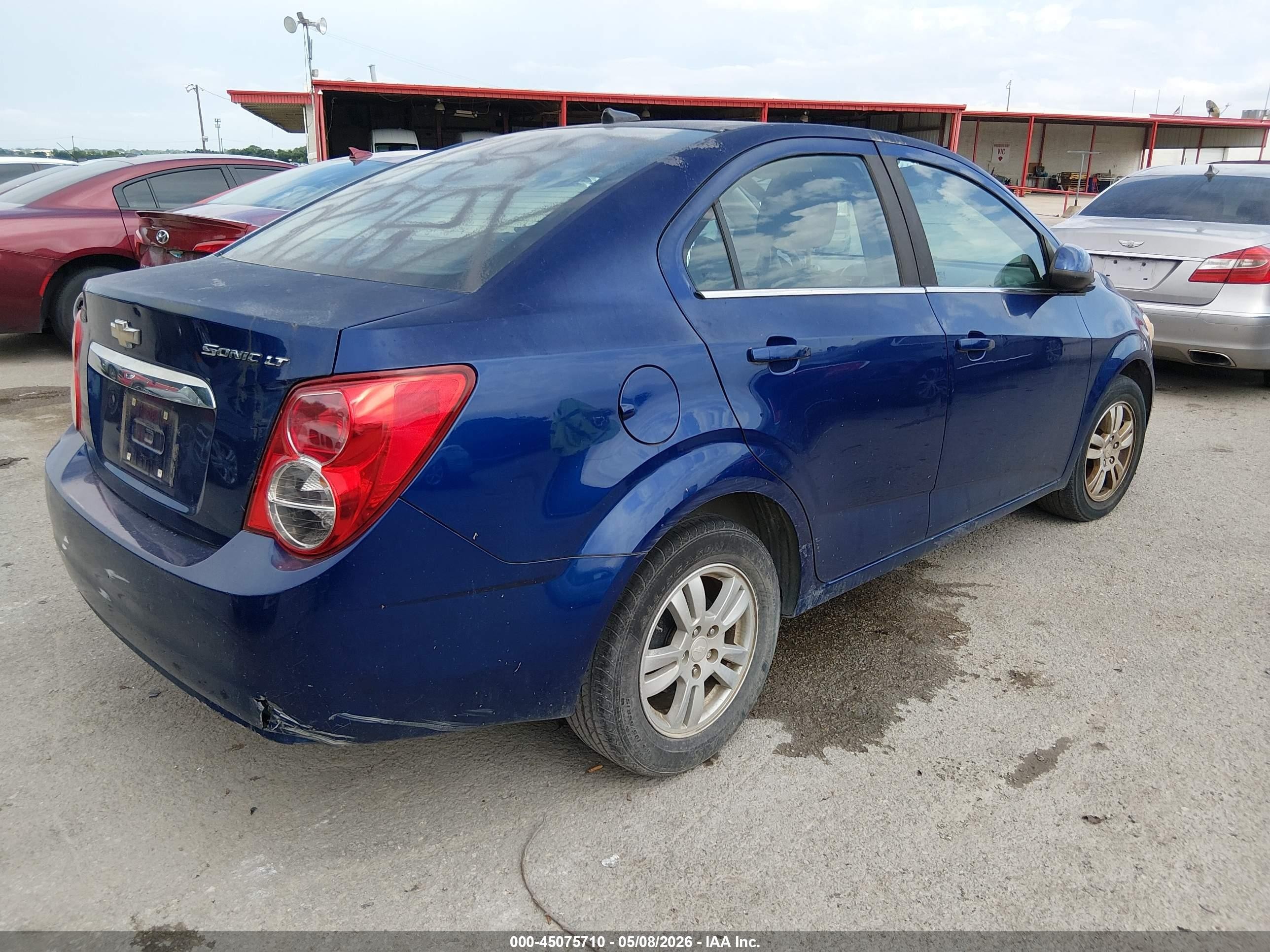 2014 Chevrolet Sonic Lt Auto Синий vin: 1G1JC5SG9E4189162