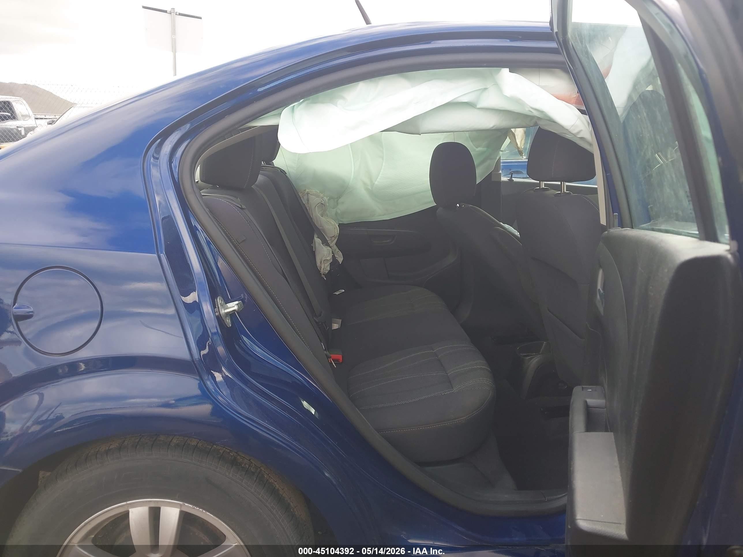 2014 Chevrolet Sonic Lt Auto Синий vin: 1G1JC5SG9E4193194