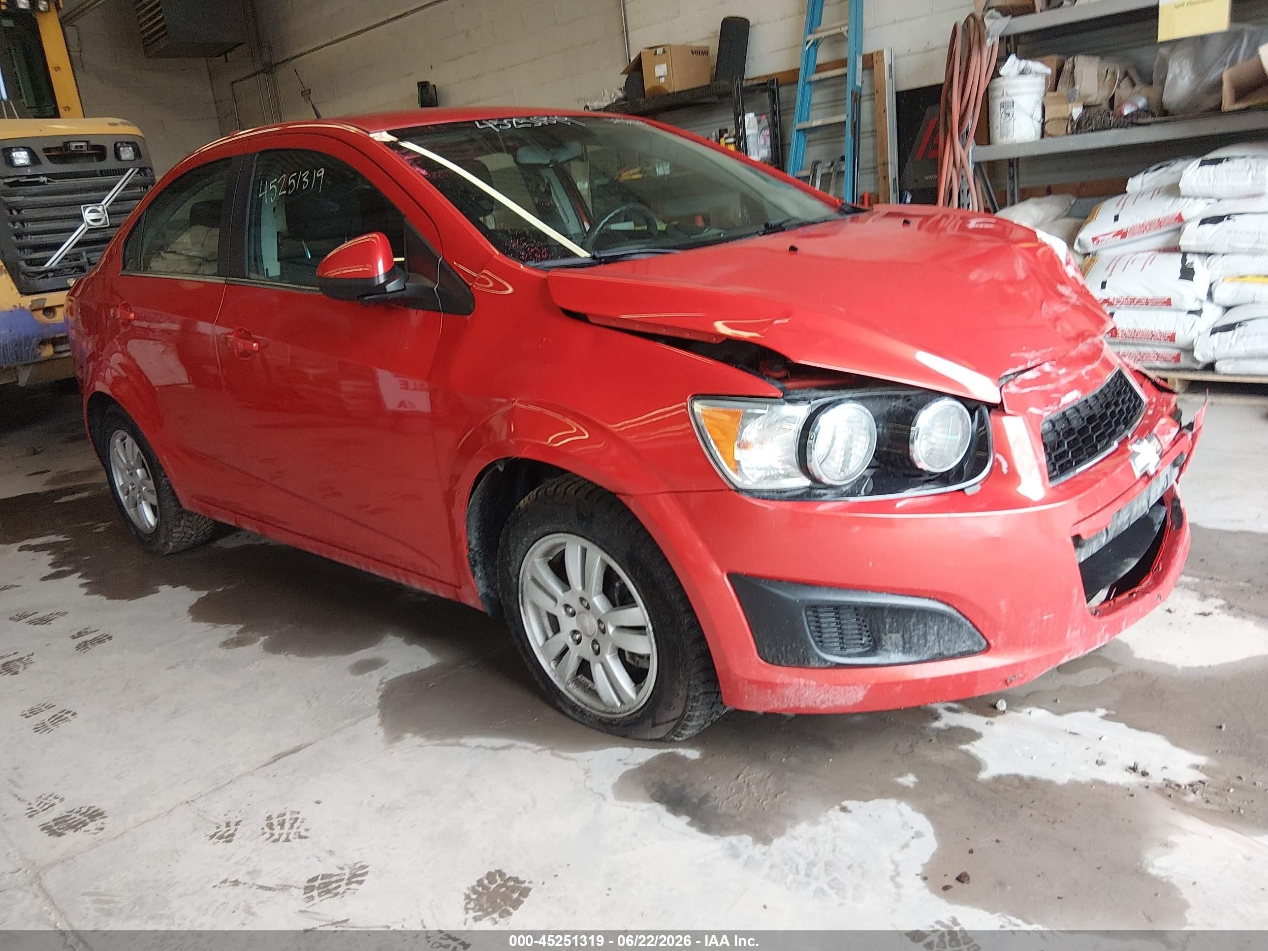 2013 Chevrolet Sonic Lt Auto Orange vin: 1G1JC5SGXD4154807