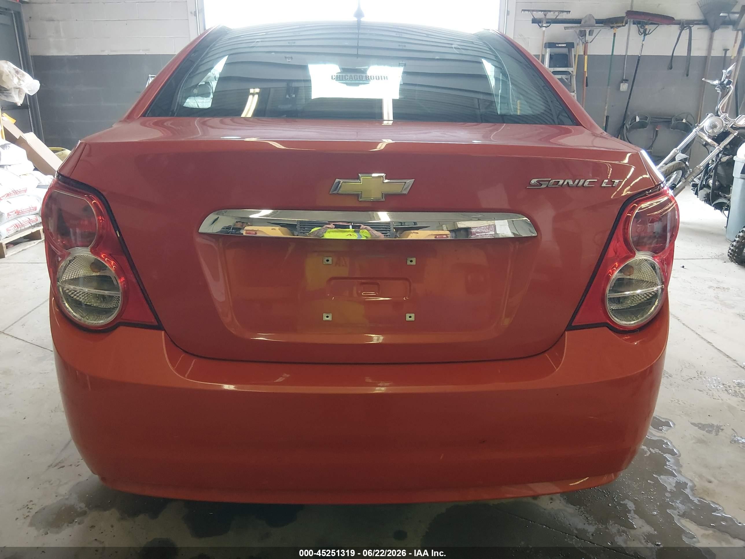 2013 Chevrolet Sonic Lt Auto Orange vin: 1G1JC5SGXD4154807