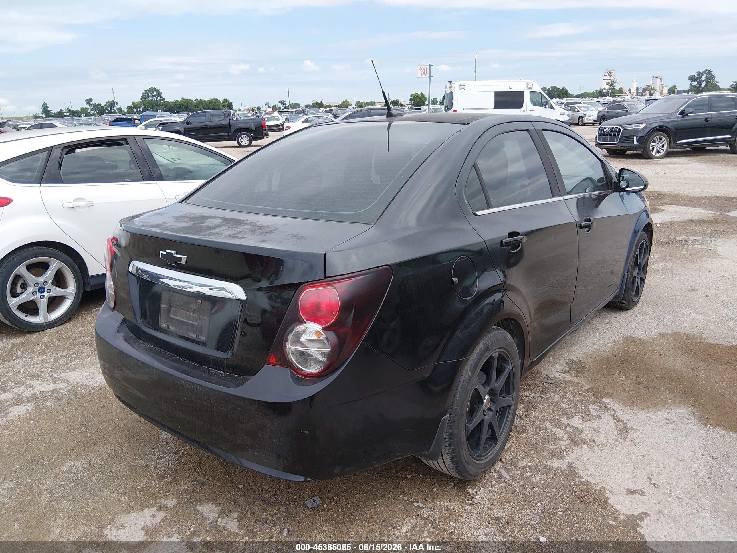 2012 Chevrolet Sonic 2lt Black vin: 1G1JC5SH0C4163751