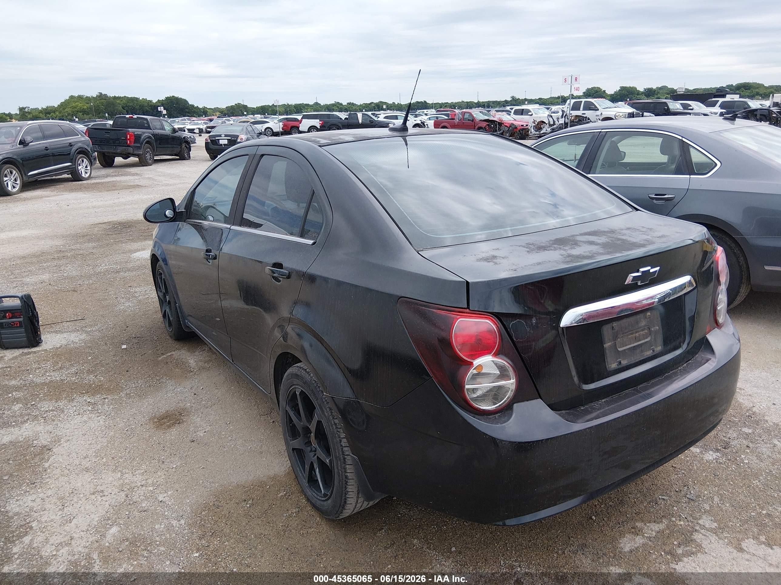2012 Chevrolet Sonic 2lt Black vin: 1G1JC5SH0C4163751