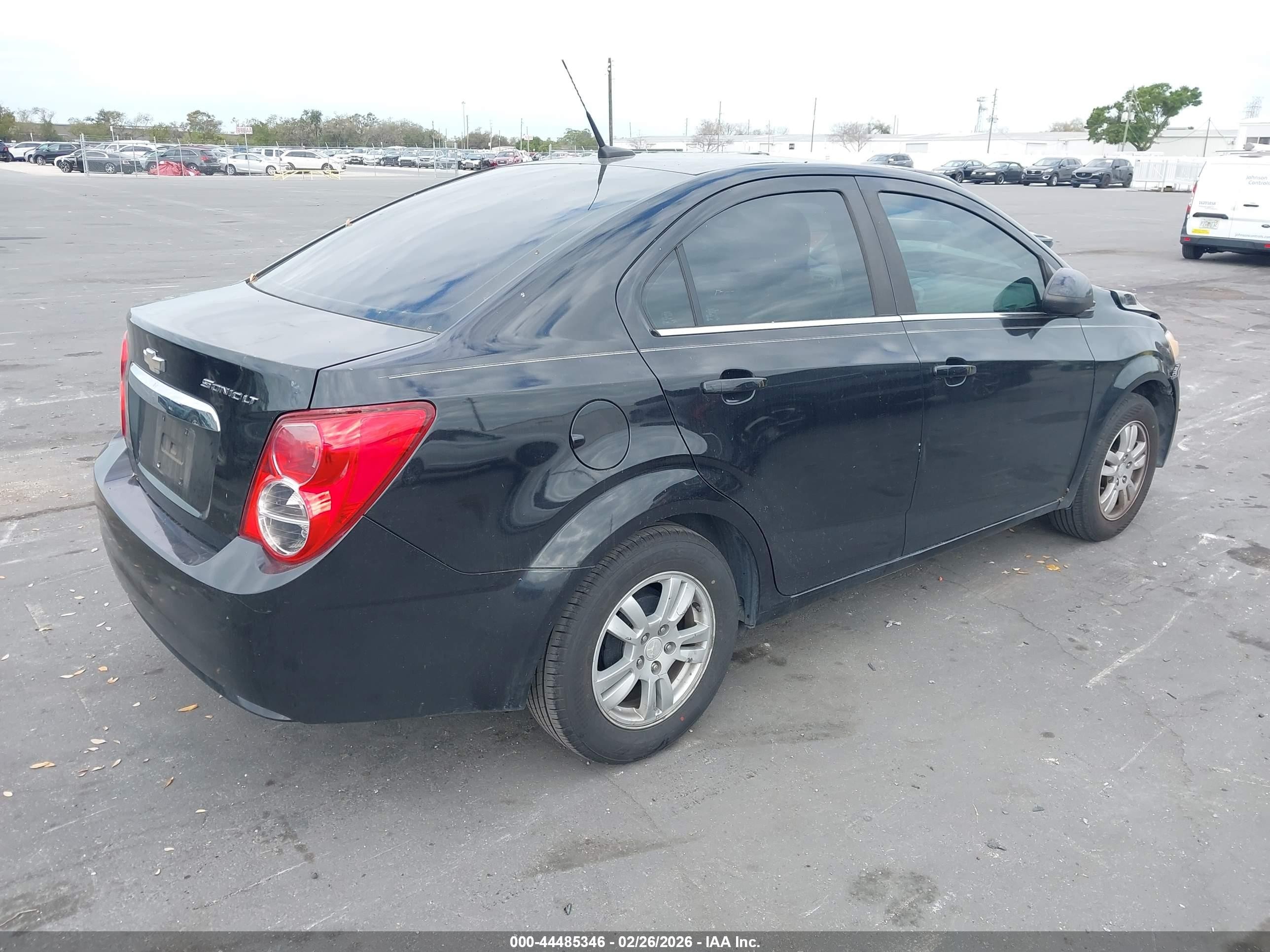 2013 Chevrolet Sonic Lt Auto Black vin: 1G1JC5SH0D4120464