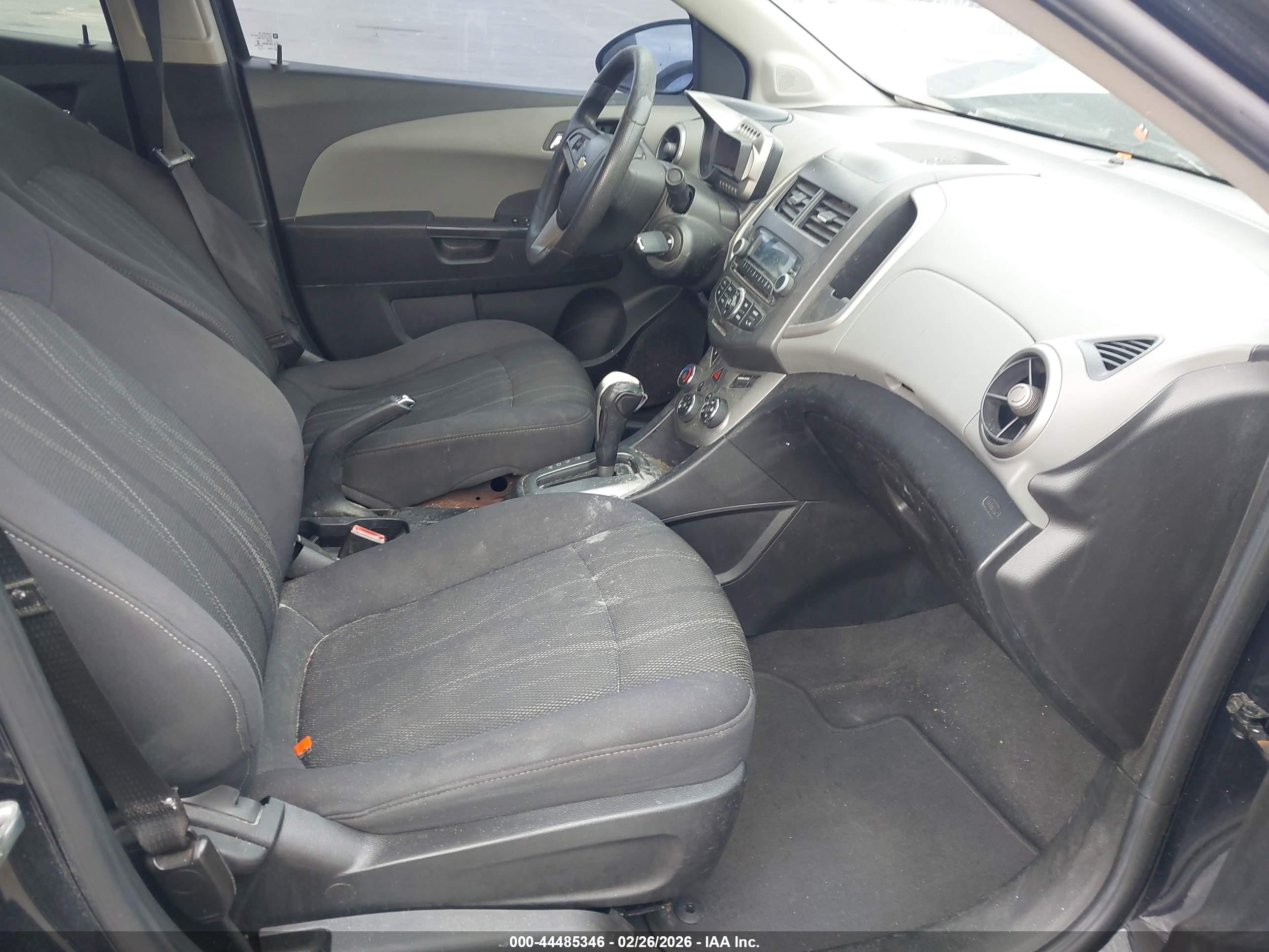 2013 Chevrolet Sonic Lt Auto Black vin: 1G1JC5SH0D4120464
