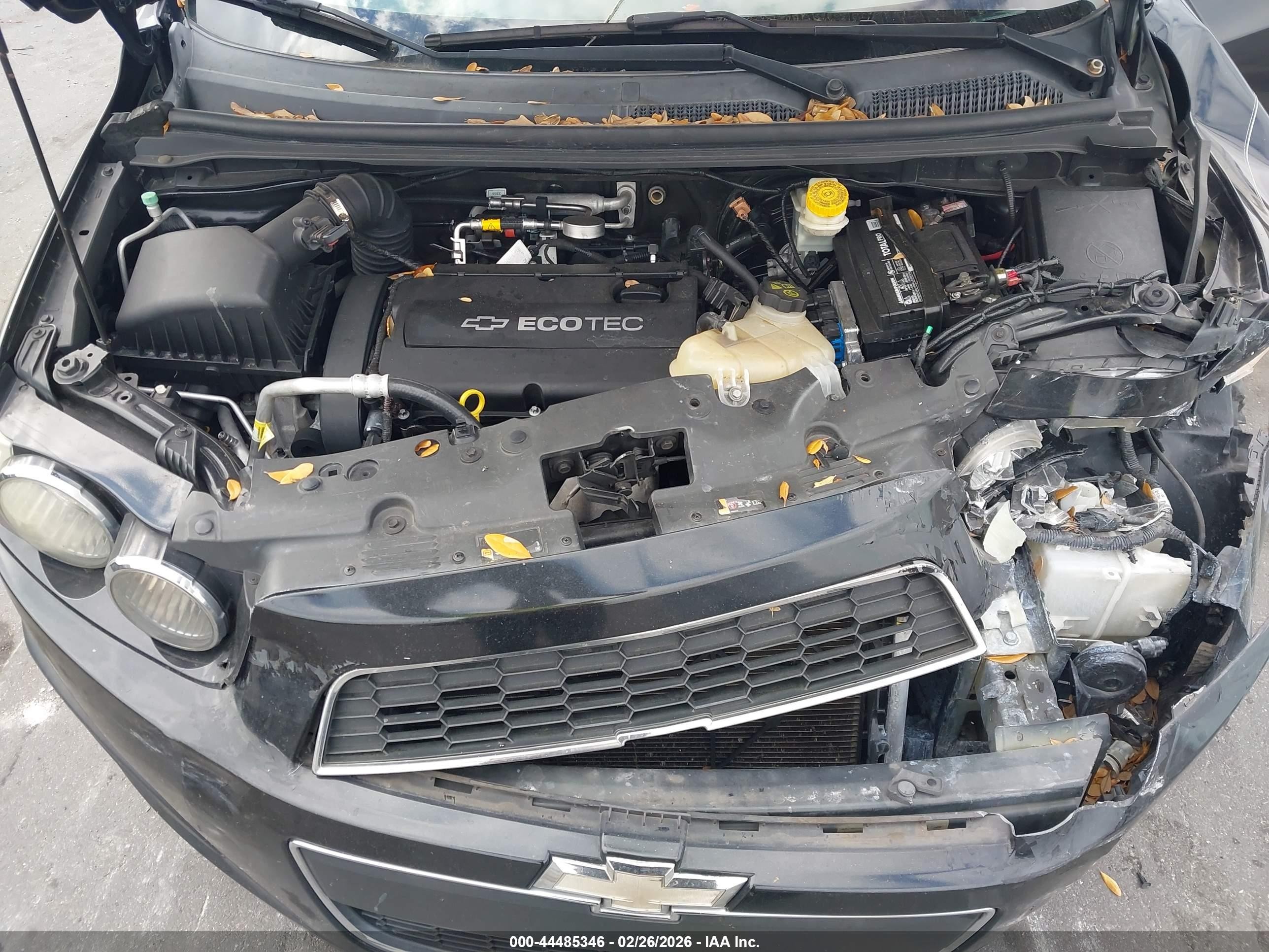 2013 Chevrolet Sonic Lt Auto Black vin: 1G1JC5SH0D4120464