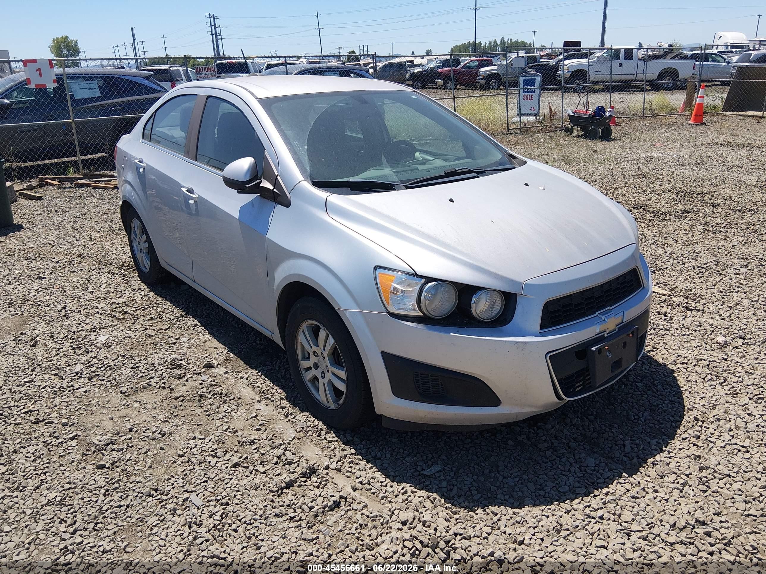 2015 Chevrolet Sonic Lt Auto Silver vin: 1G1JC5SH0F4113436