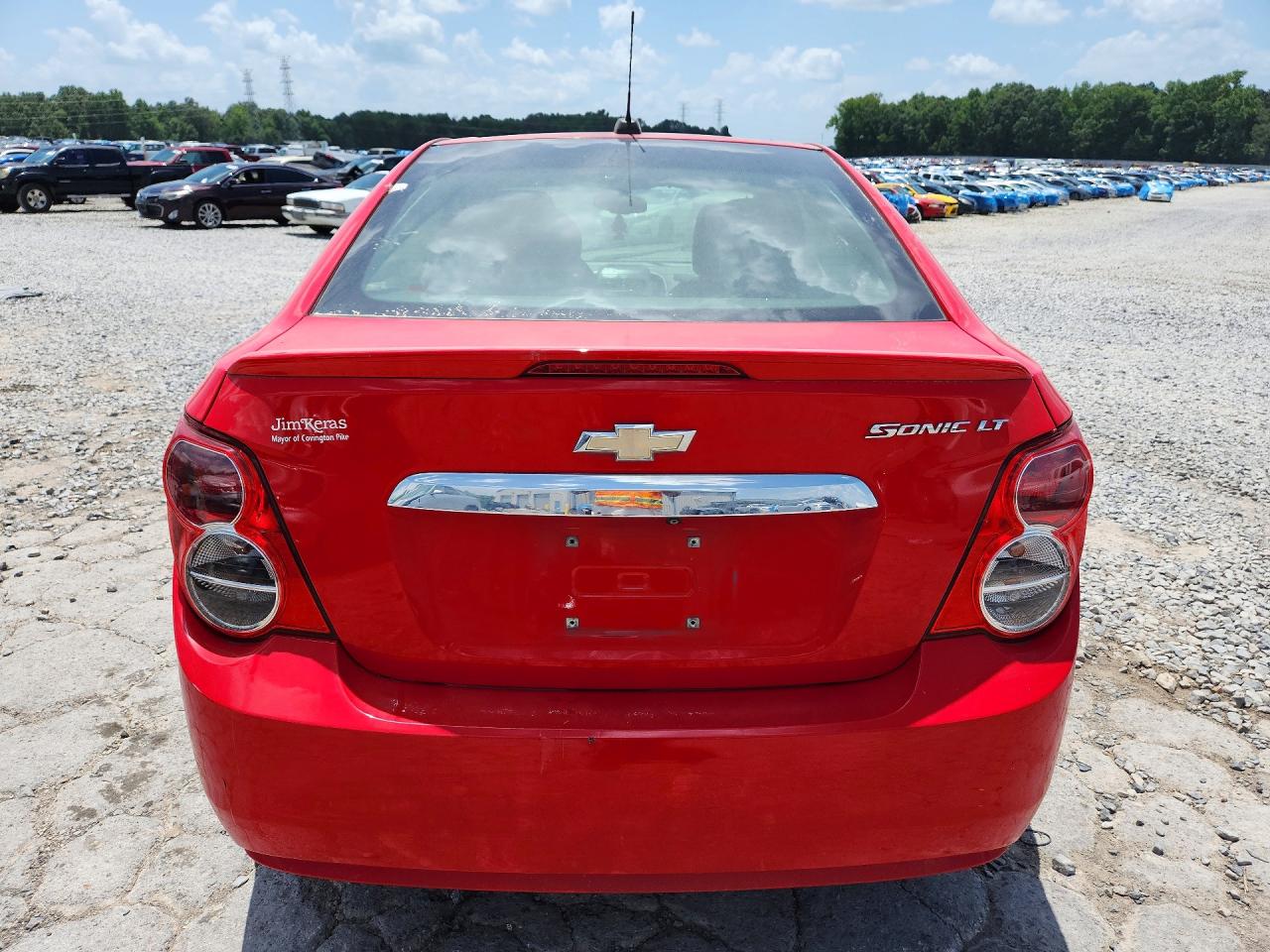 2015 Chevrolet Sonic Lt Red vin: 1G1JC5SH0F4216789