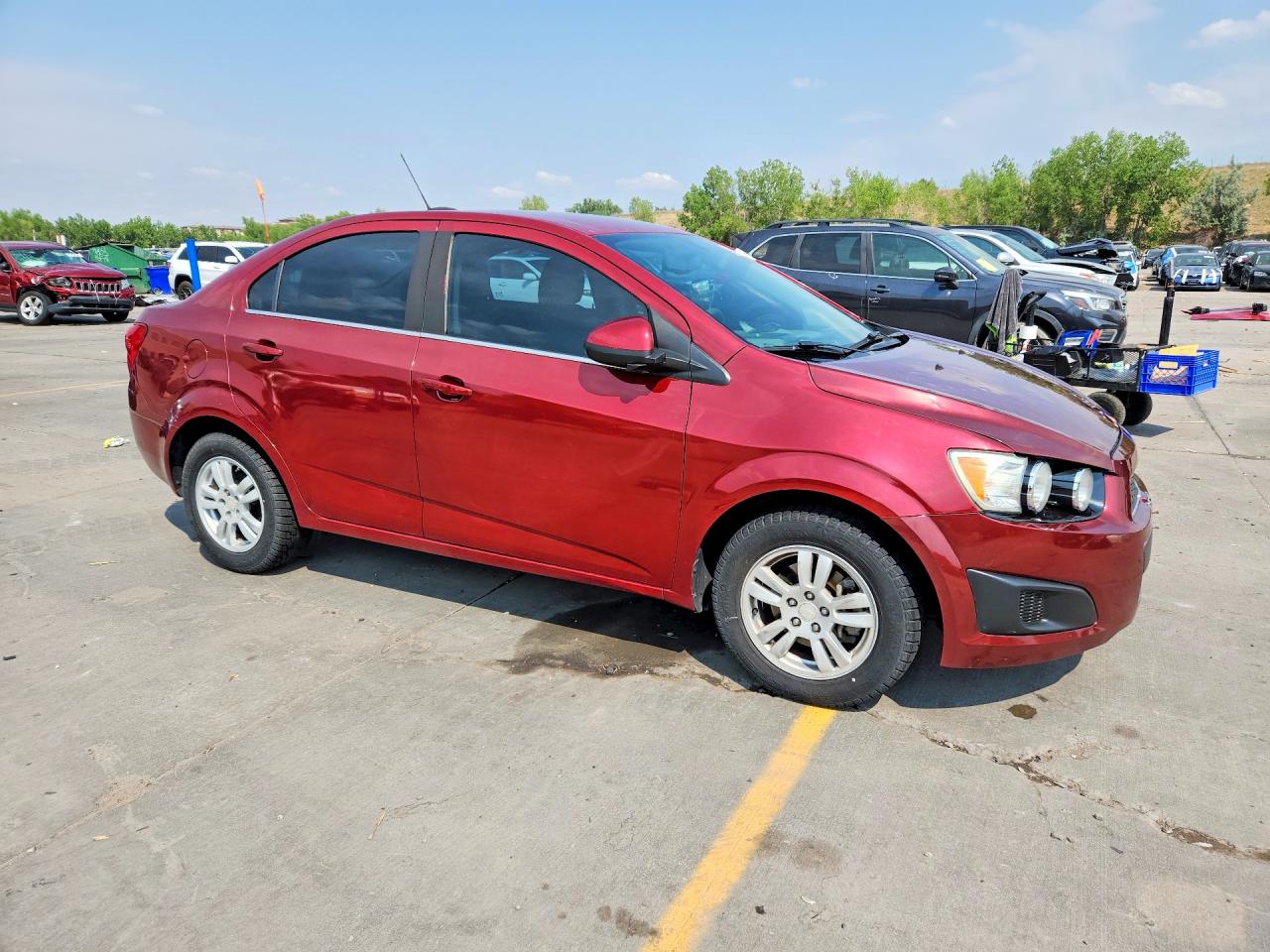 2015 Chevrolet Sonic Lt Red vin: 1G1JC5SH0F4218722